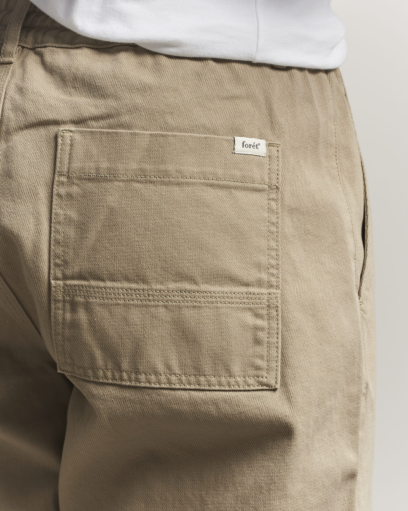Herr | Byxor | Forét | Clay Twill Pants Khaki