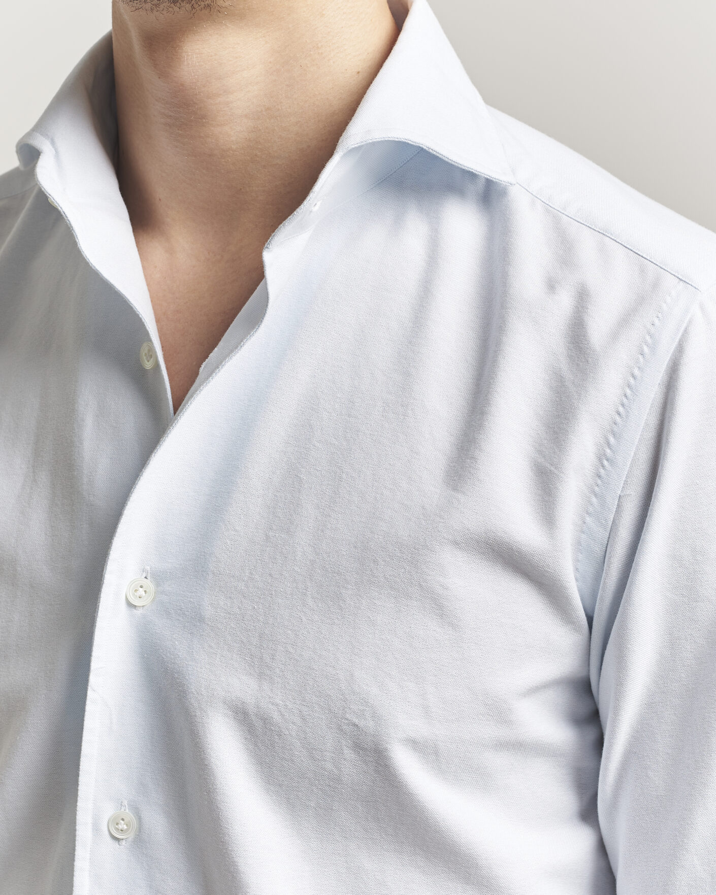 Herr | Skjortor | 100Hands | Washed Oxford Shirt Light Blue