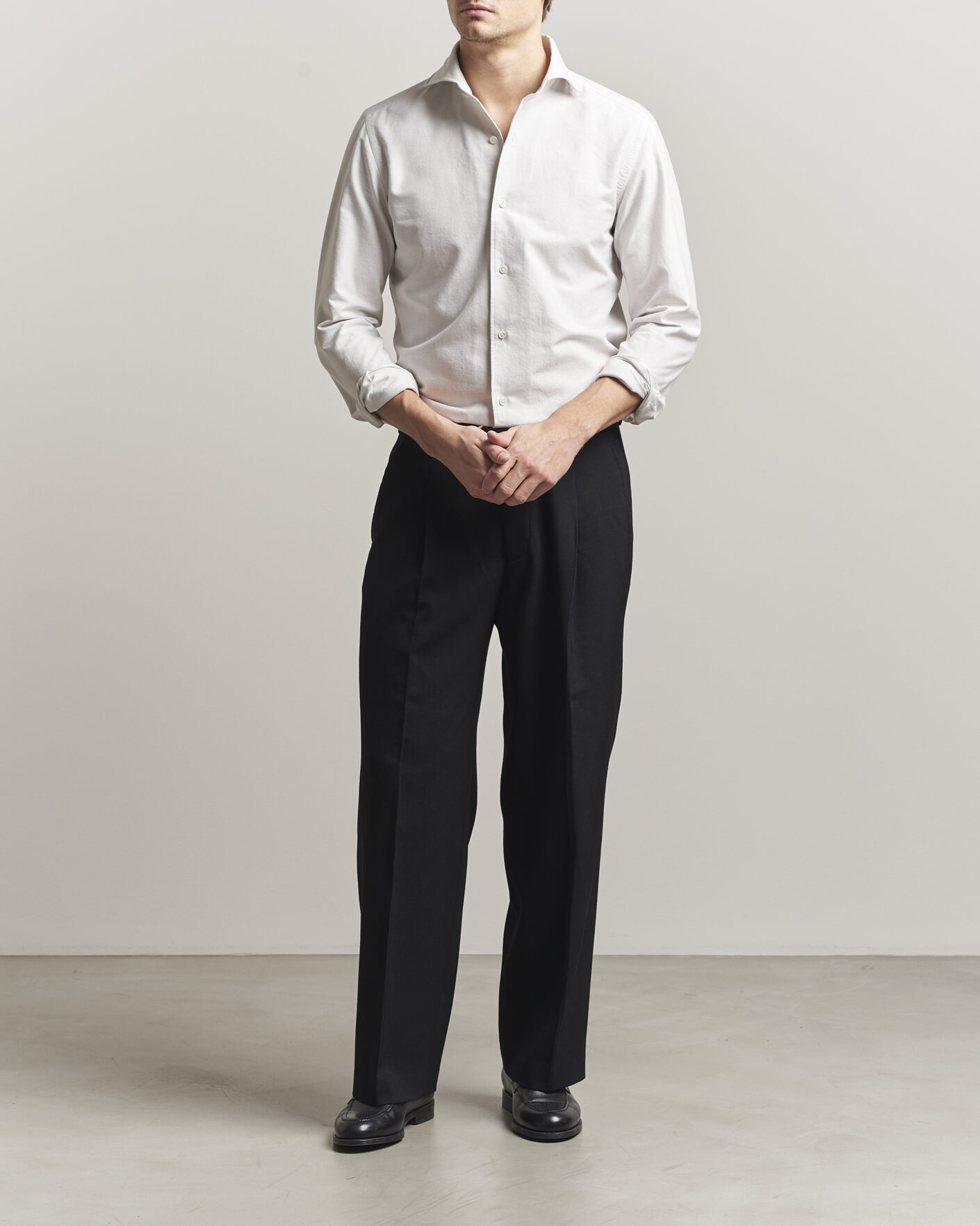 Herr | Skjortor | 100Hands | Washed Oxford Shirt Grey