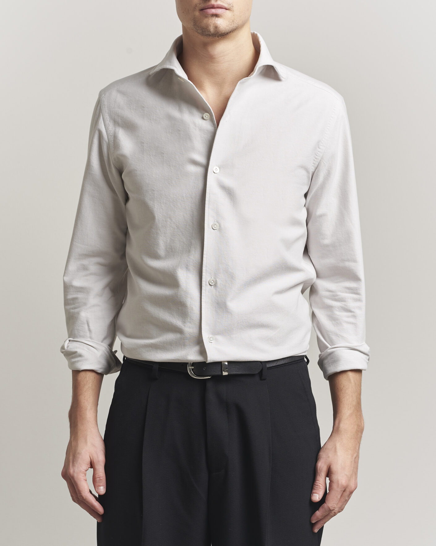 Herr | Skjortor | 100Hands | Washed Oxford Shirt Grey