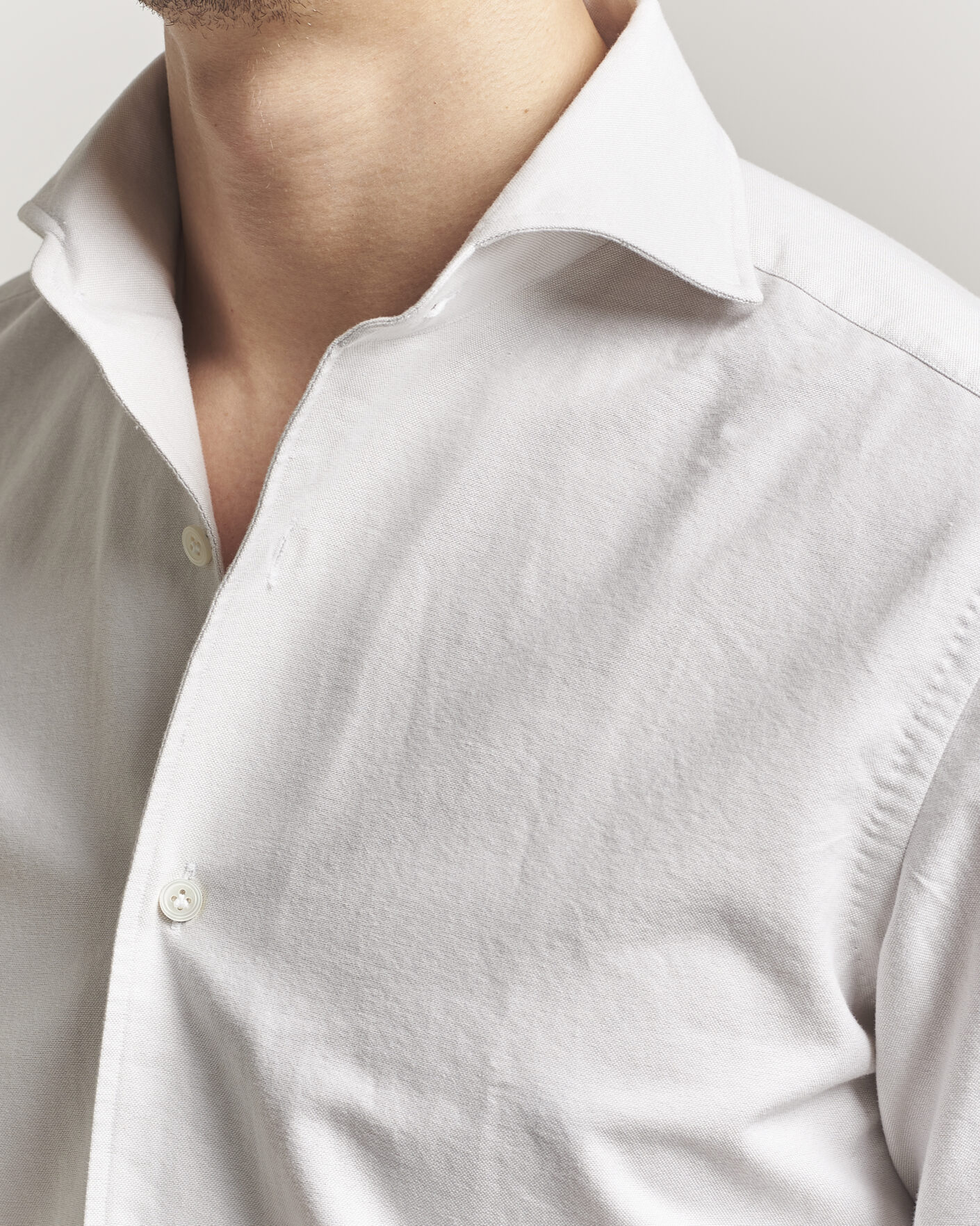 Herr | Skjortor | 100Hands | Washed Oxford Shirt Grey