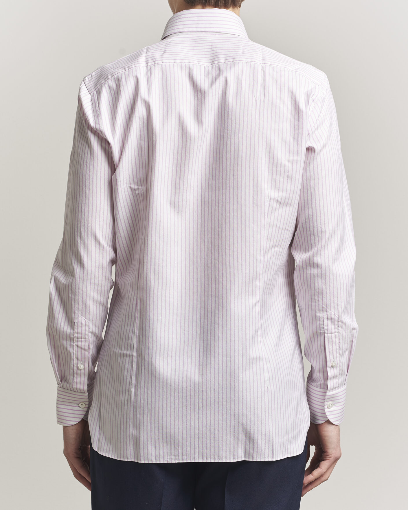 Herr | Skjortor | 100Hands | Washed Striped Oxford Shirt Lavender