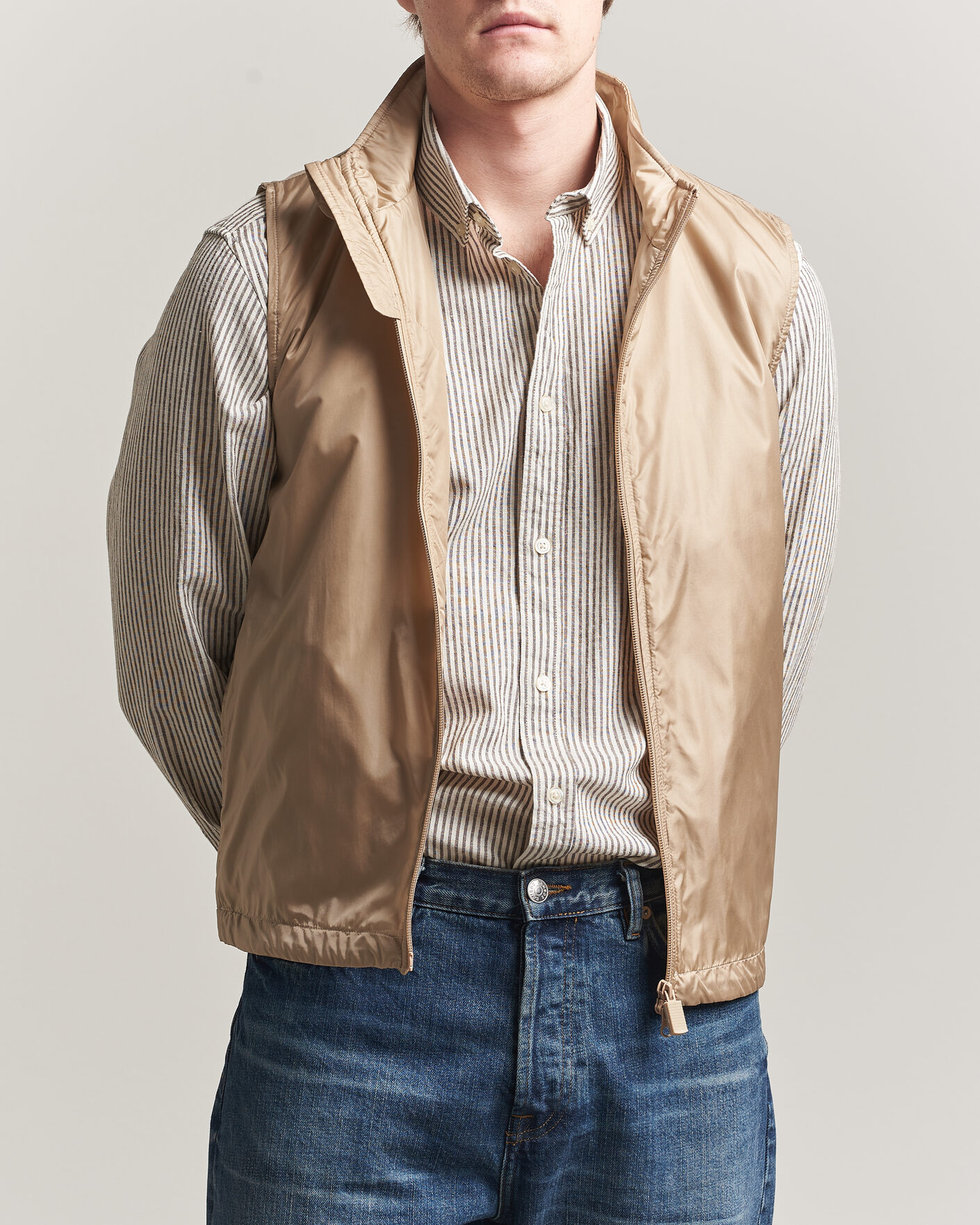 Herr | Västar | Aspesi | Vernes Nylon Gilet Beige