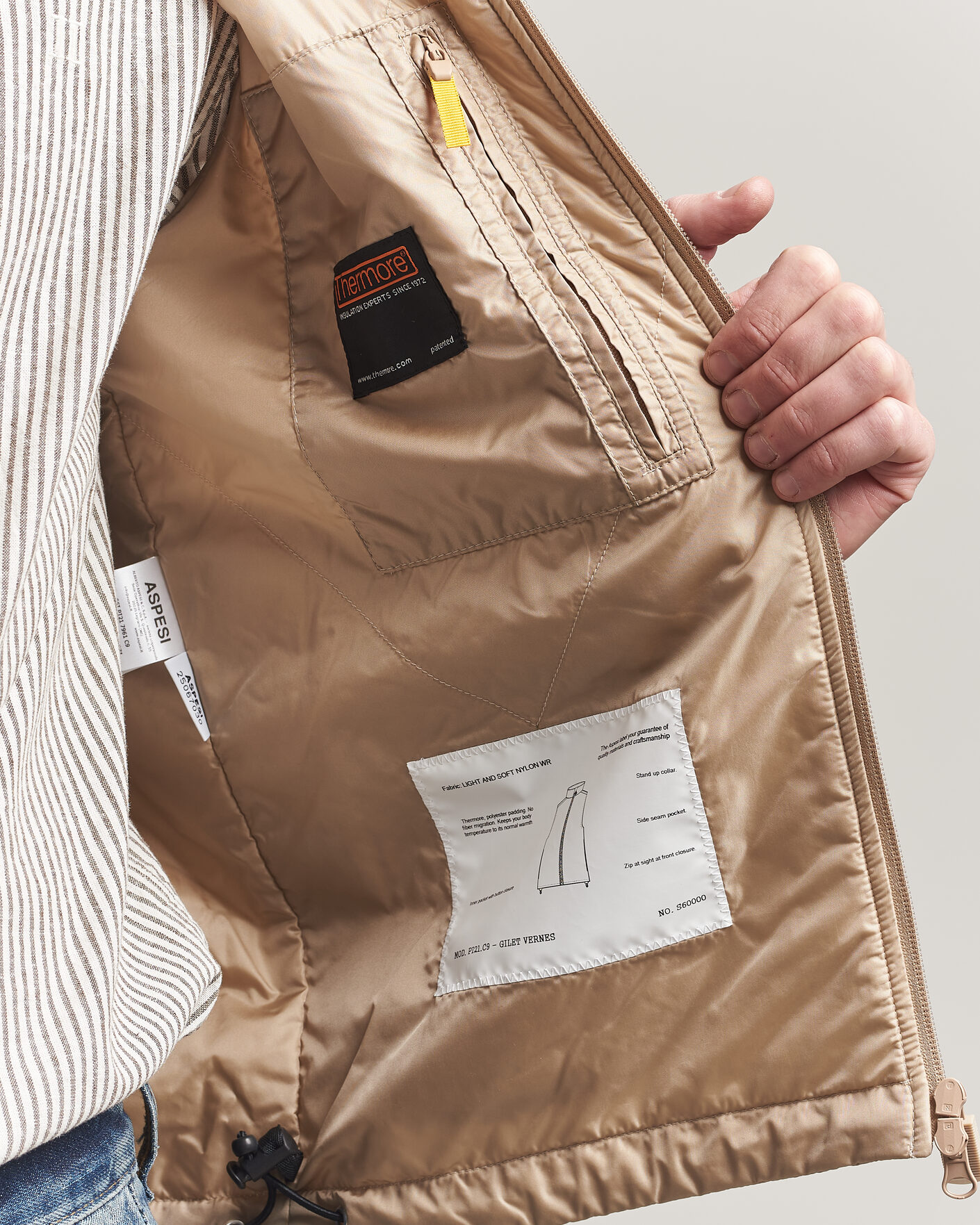 Herr | Västar | Aspesi | Vernes Nylon Gilet Beige