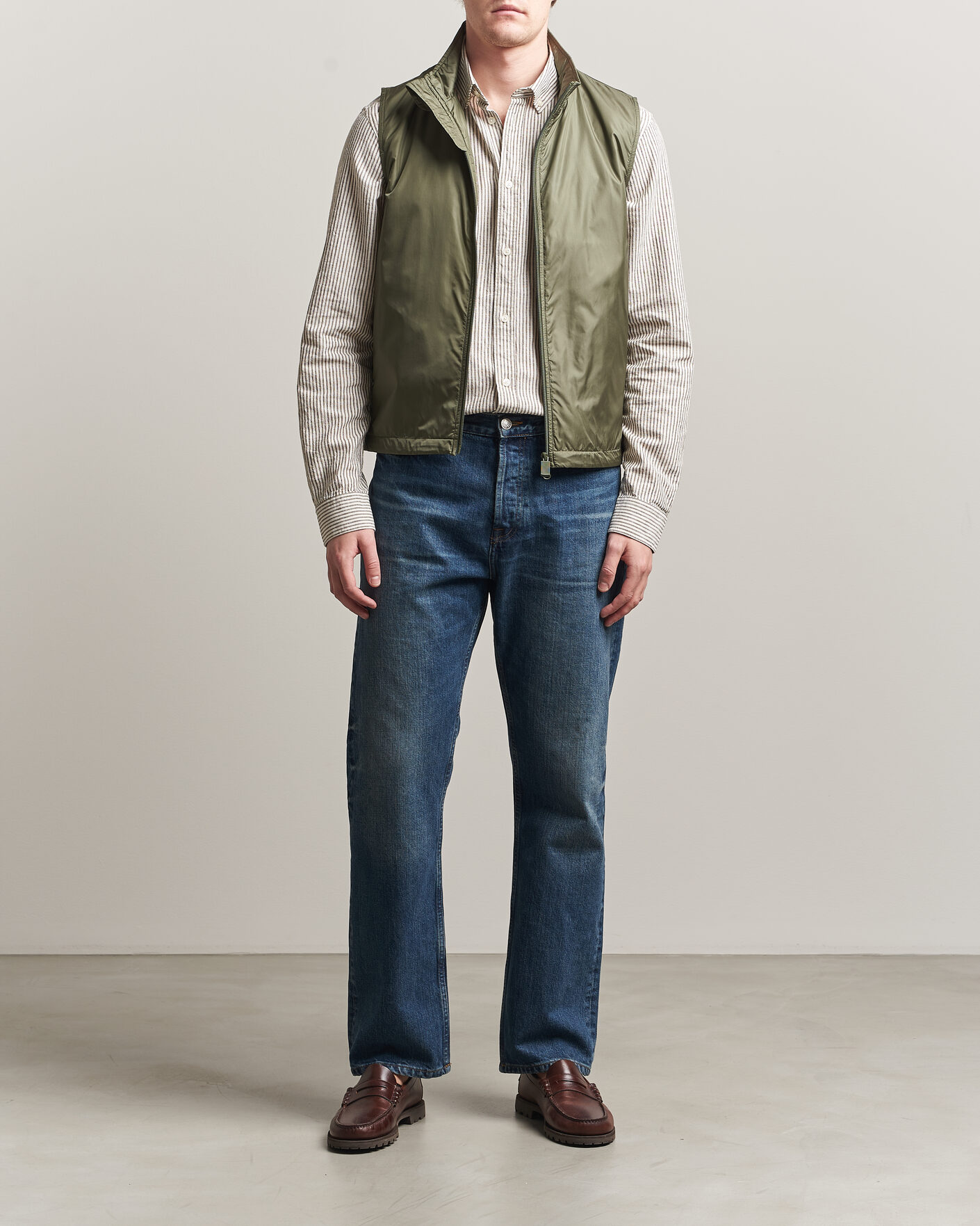 Herr | Västar | Aspesi | Vernes Nylon Gilet Olive