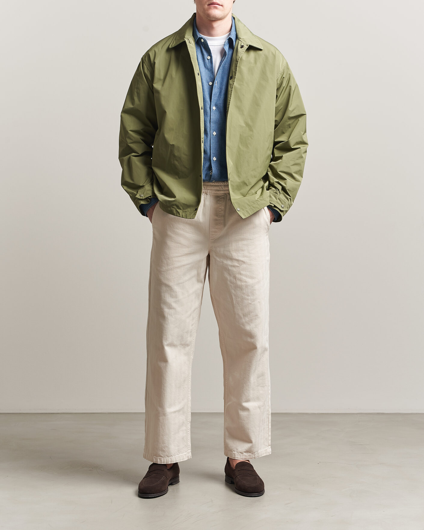 Herr | Jackor | Aspesi | Pollard Varsity Jacket Olive