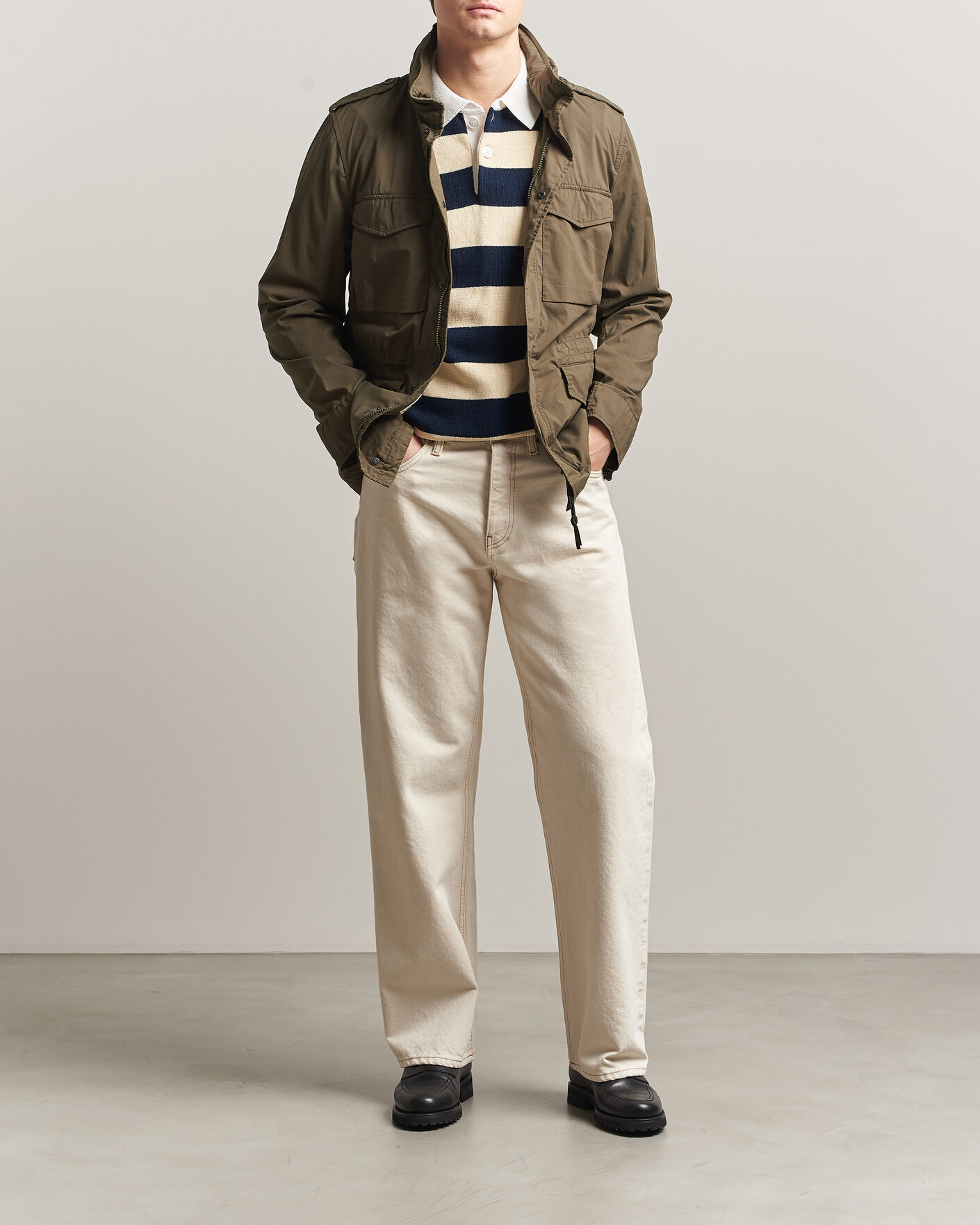 Herr | Jackor | Aspesi | Lightweight Cotton Field Jacket Military