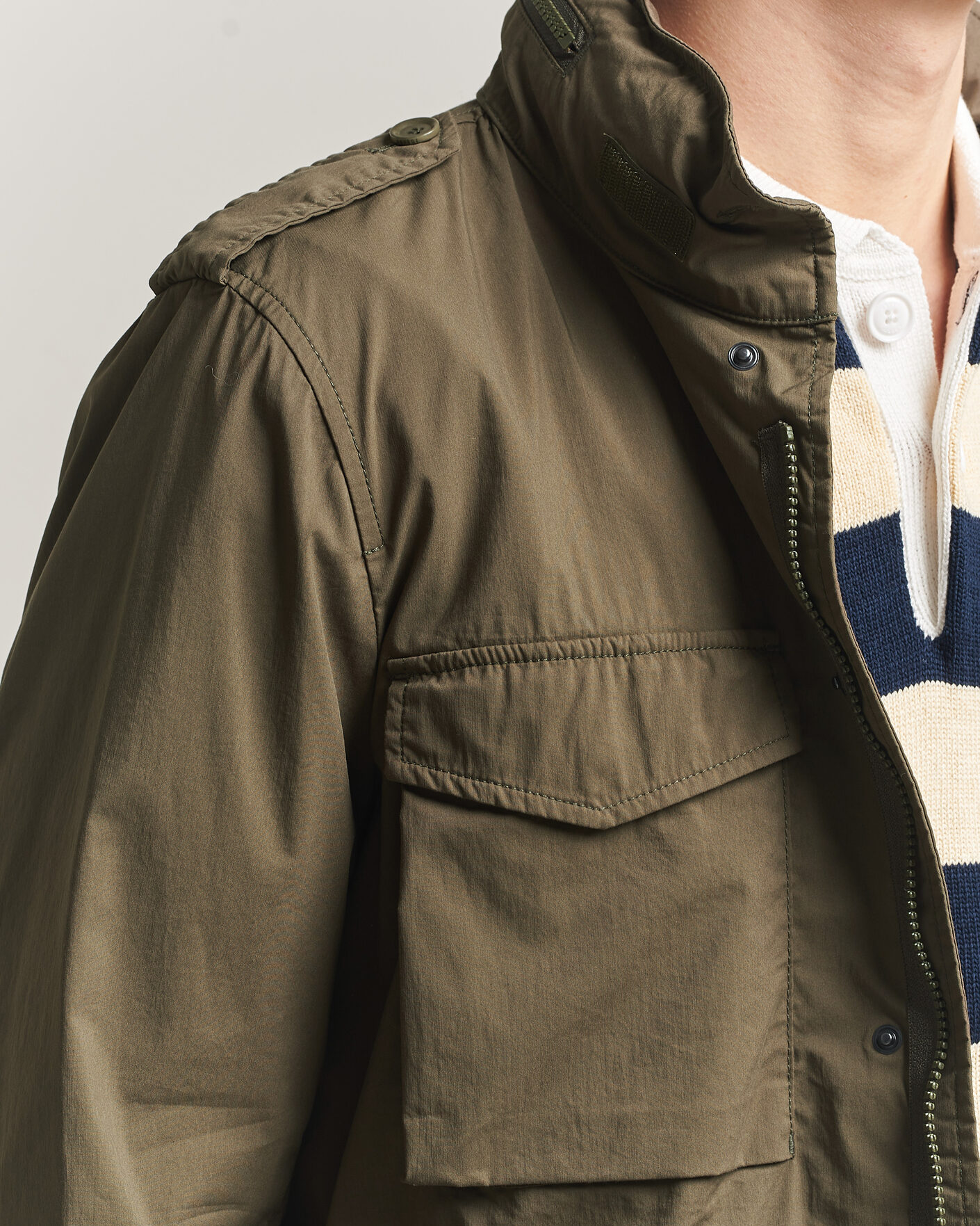Herr | Jackor | Aspesi | Lightweight Cotton Field Jacket Military