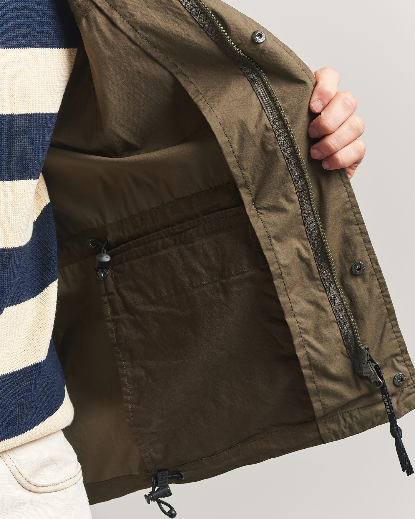 Herr | Jackor | Aspesi | Lightweight Cotton Field Jacket Military