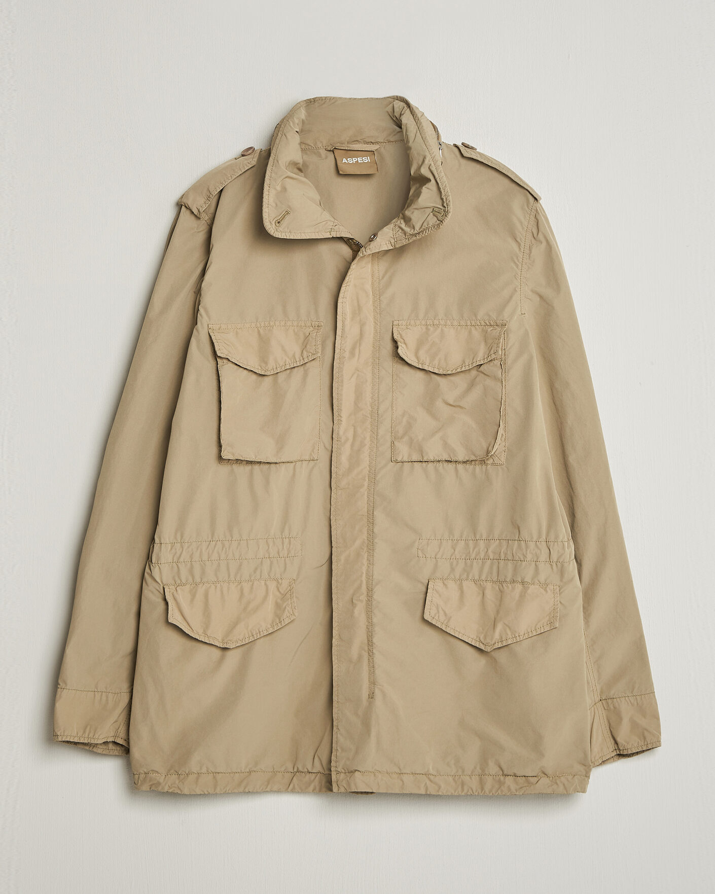 Herr | Jackor | Aspesi | Garment Dyed Field Jacket Sand