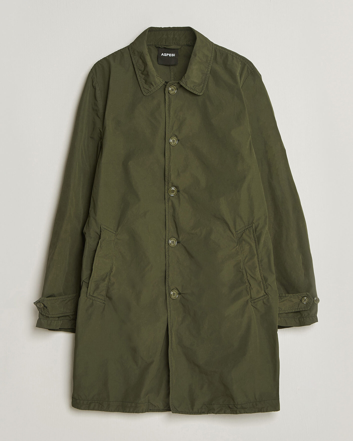 Herr | Jackor | Aspesi | Garment Dyed Lemon Coat Military