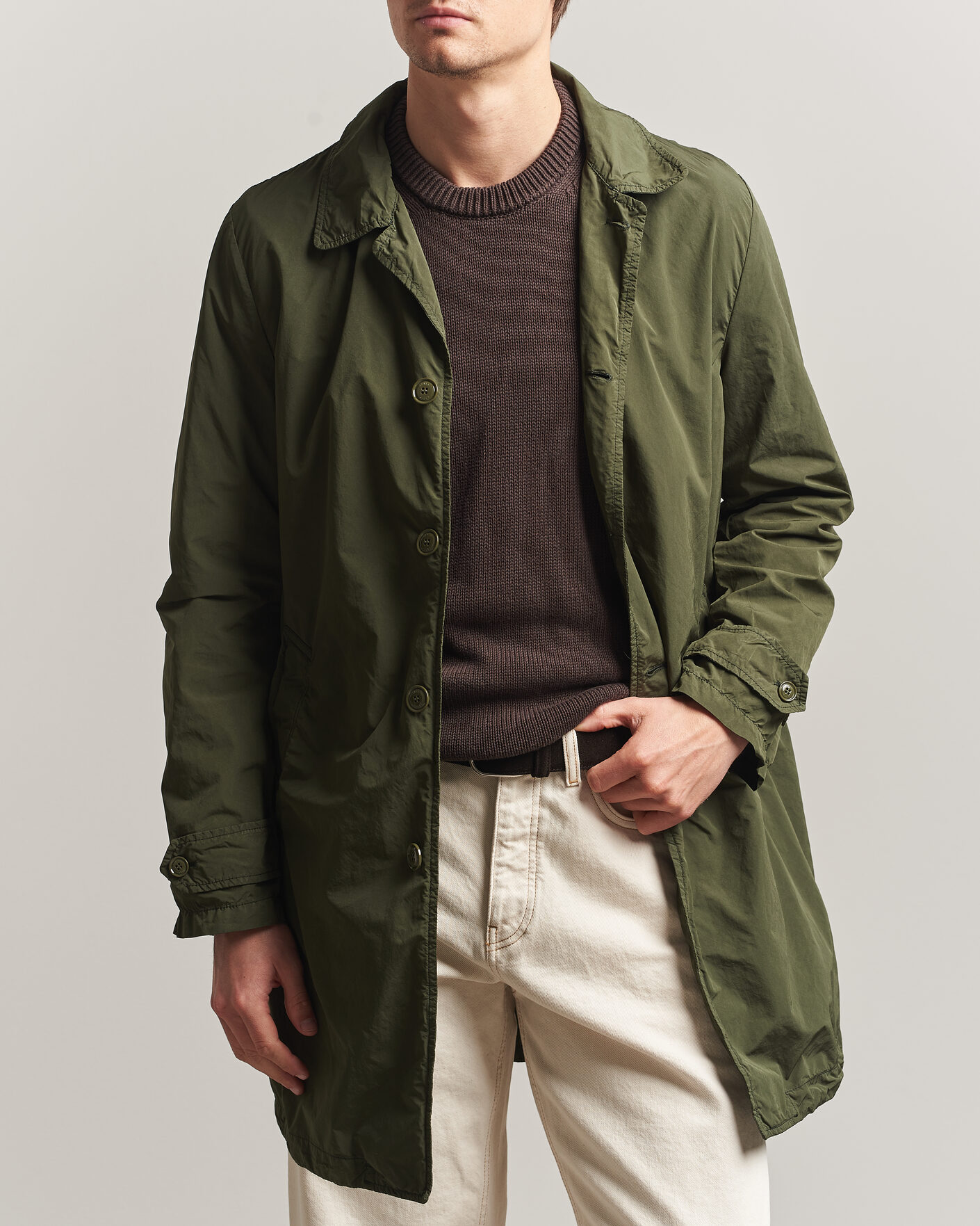 Herr | Jackor | Aspesi | Garment Dyed Lemon Coat Military