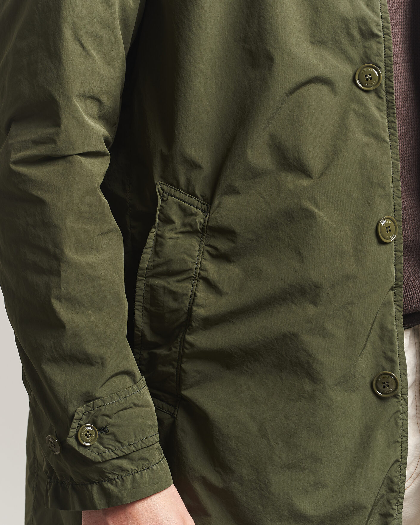 Herr | Jackor | Aspesi | Garment Dyed Lemon Coat Military