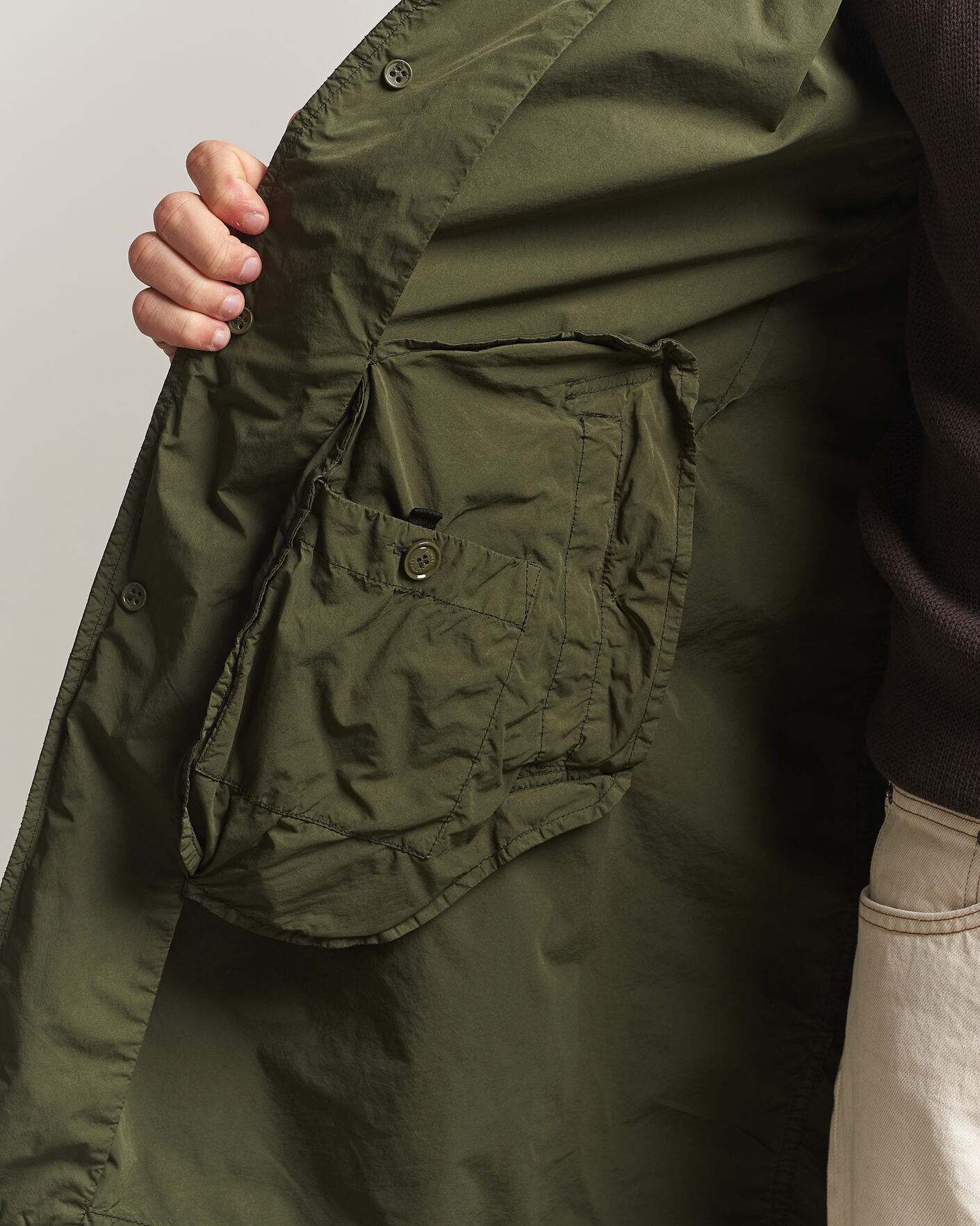 Herr | Jackor | Aspesi | Garment Dyed Lemon Coat Military