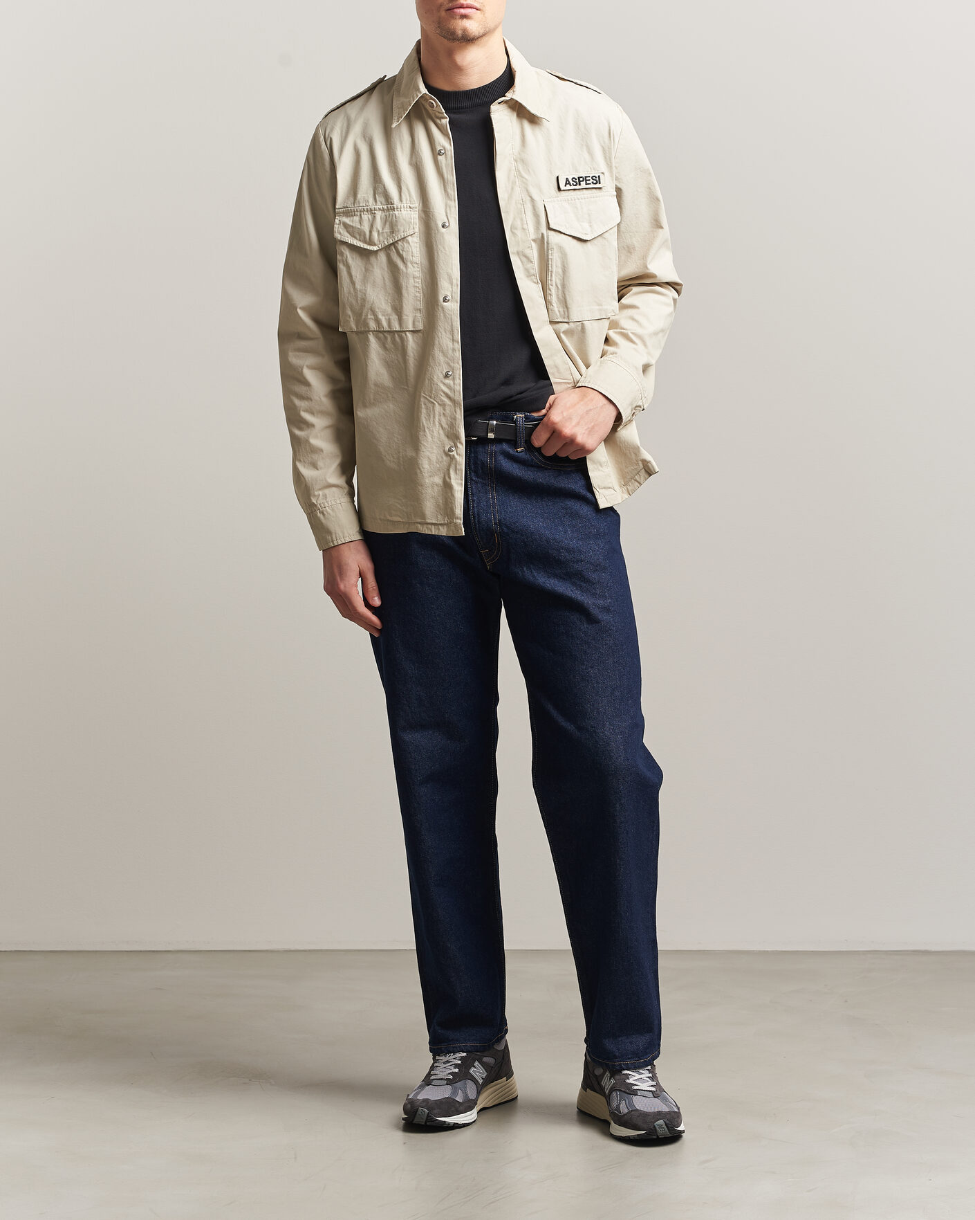 Herr | Jackor | Aspesi | Cotton Field Shirt Sand