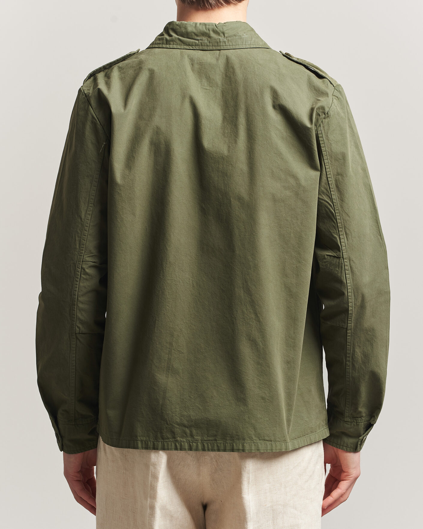Herr | Jackor | Aspesi | Cotton Field Shirt Olive
