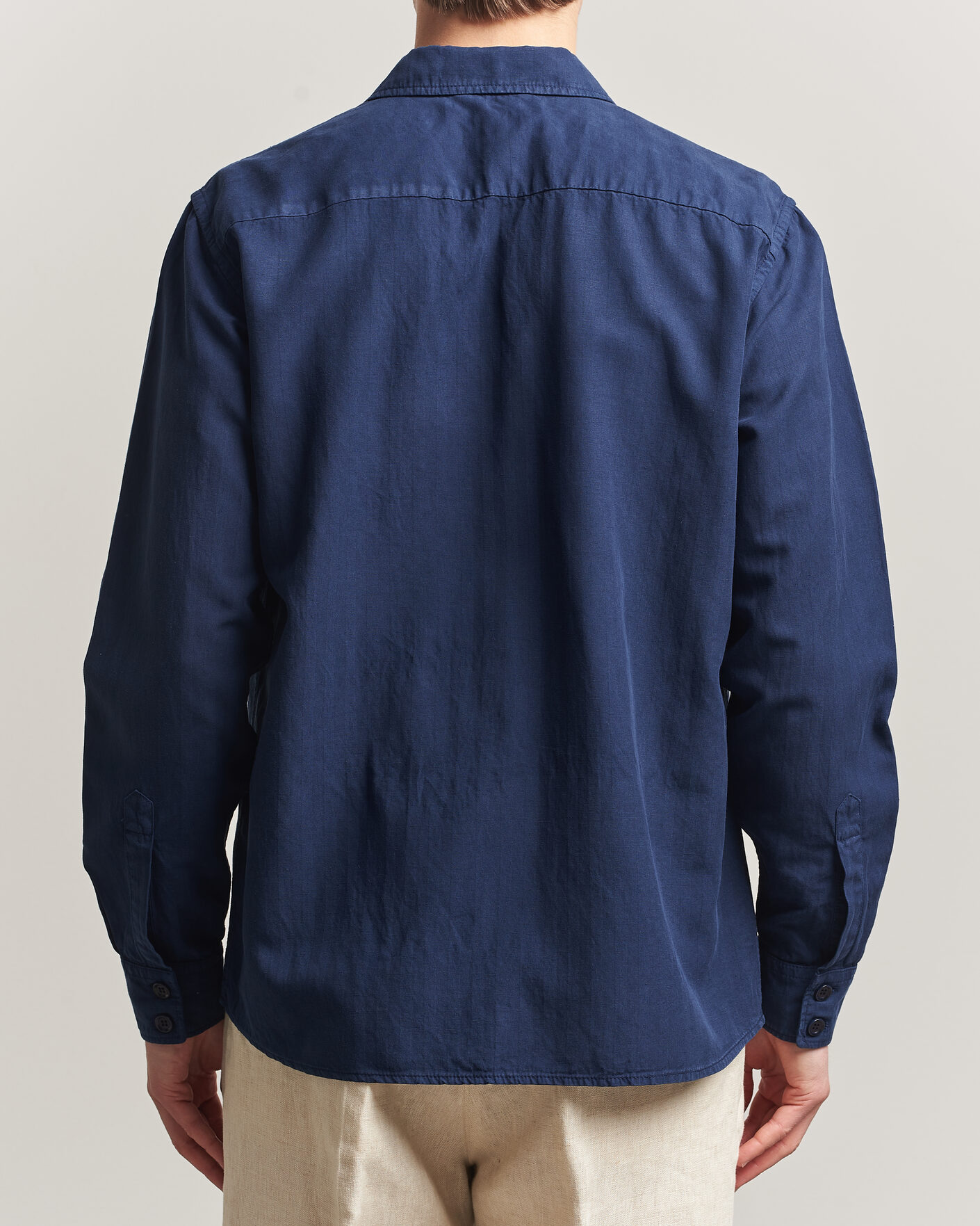 Herr | Skjortor | Aspesi | Double Pocket Overshirt Navy