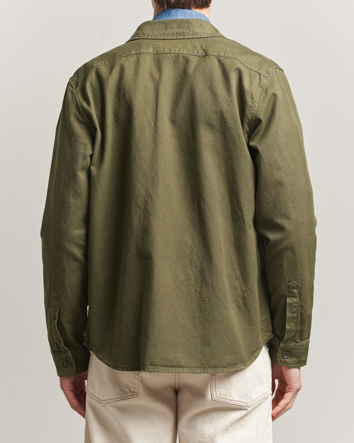 Herr | Jackor | Aspesi | Garment Dyed Utility Shirt Military