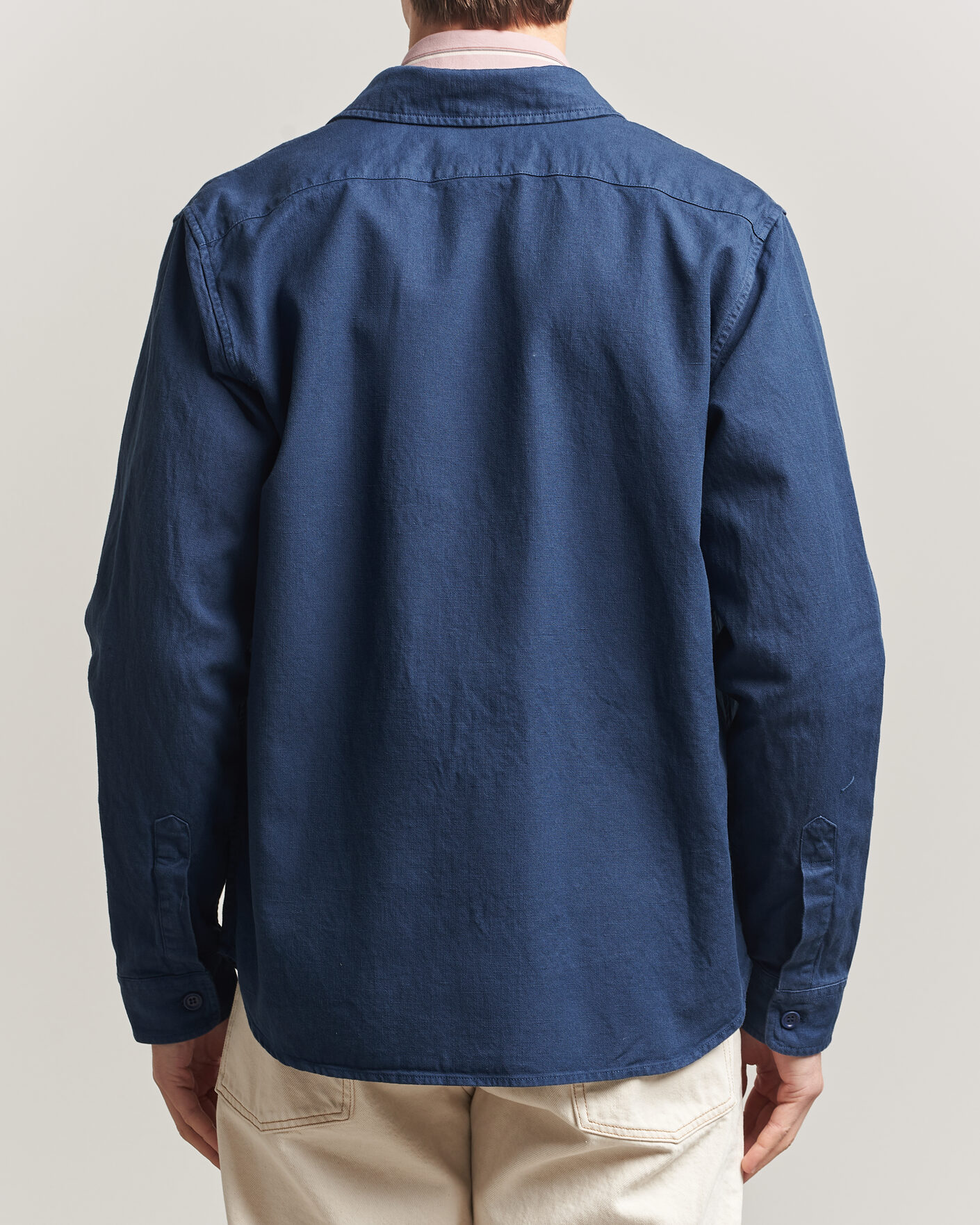 Herr | Jackor | Aspesi | Garment Dyed Utility Shirt Dark Blue