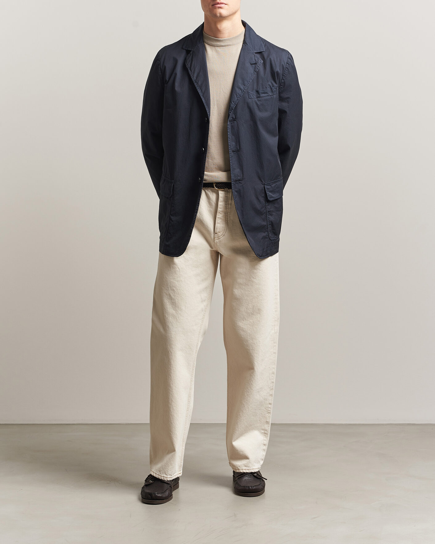 Herr | Kavajer | Aspesi | Cotton Blazer Navy