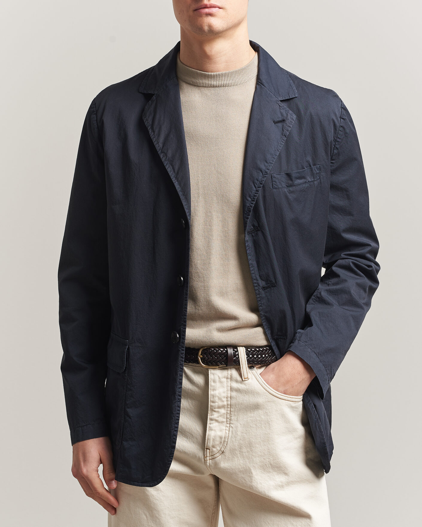 Herr | Kavajer | Aspesi | Cotton Blazer Navy