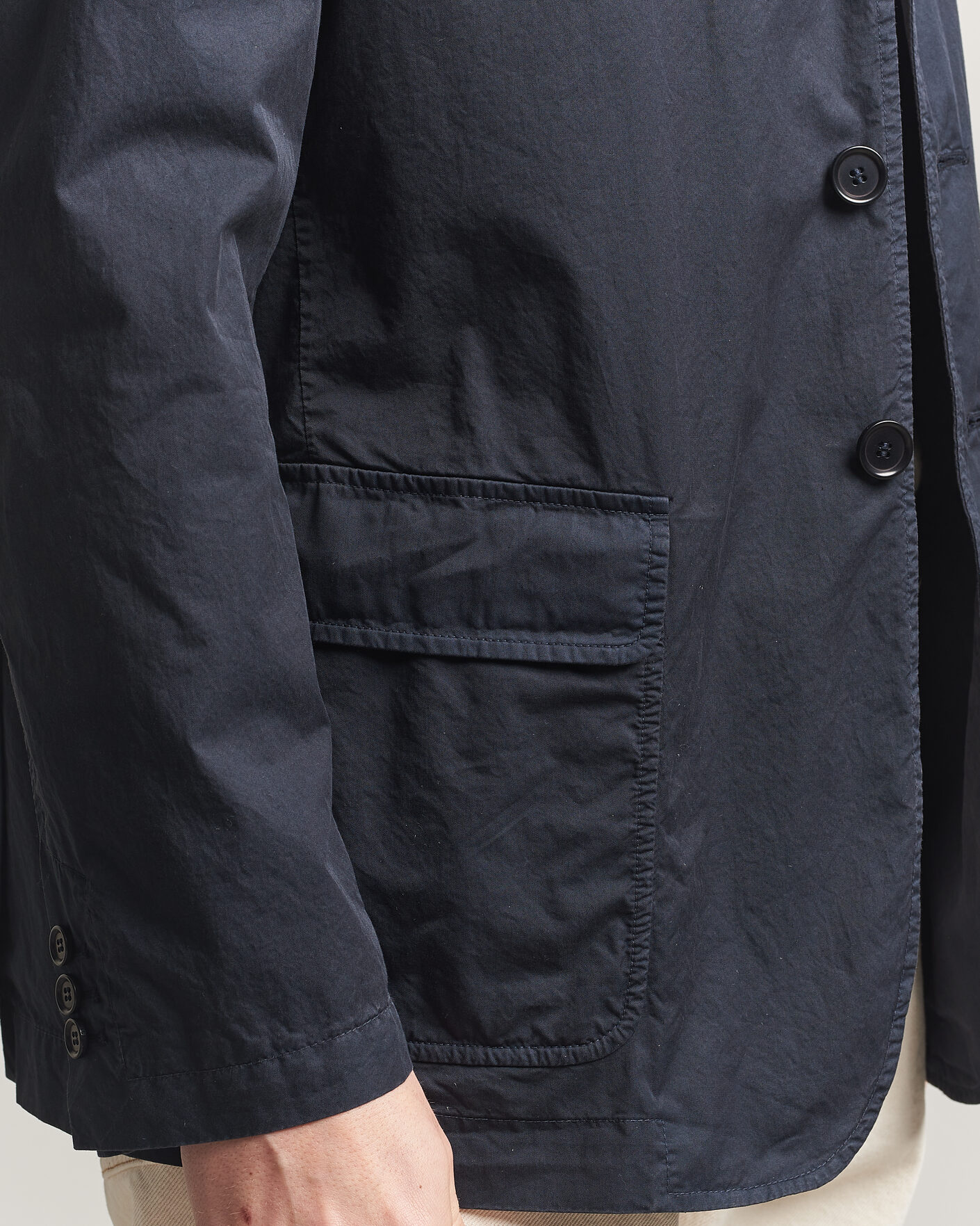 Herr | Kavajer | Aspesi | Cotton Blazer Navy