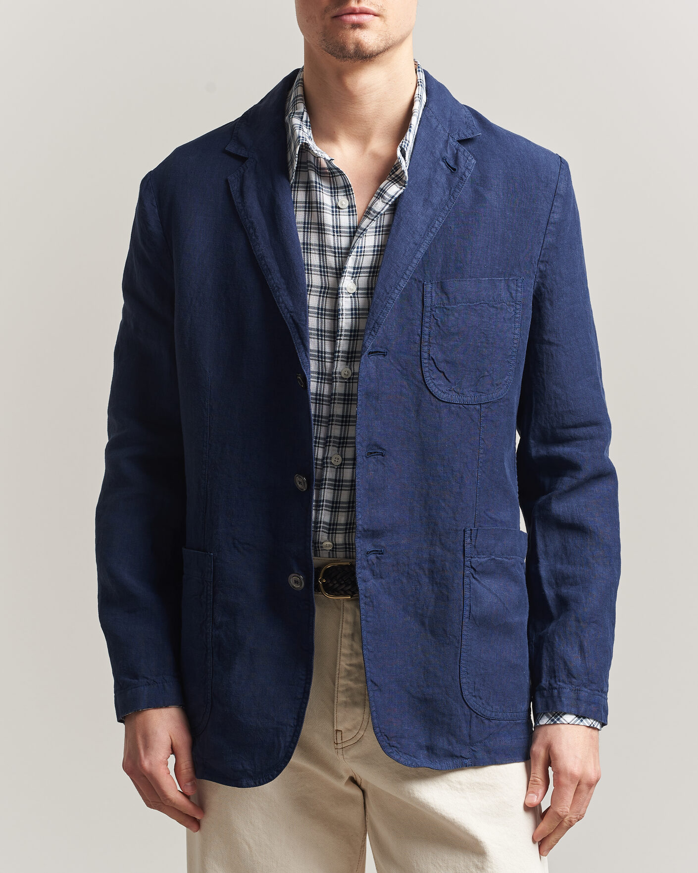 Herr | Kavajer | Aspesi | Samuraki Linen Blazer Navy