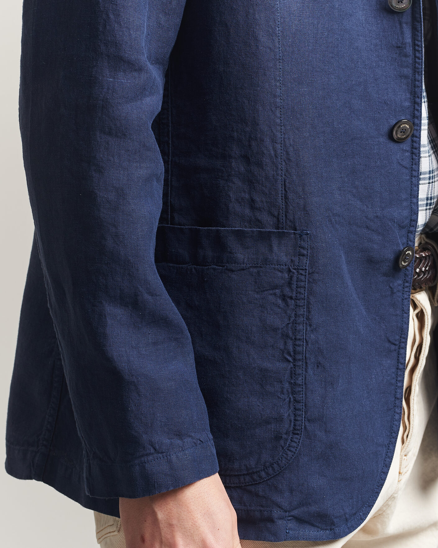 Herr | Kavajer | Aspesi | Samuraki Linen Blazer Navy