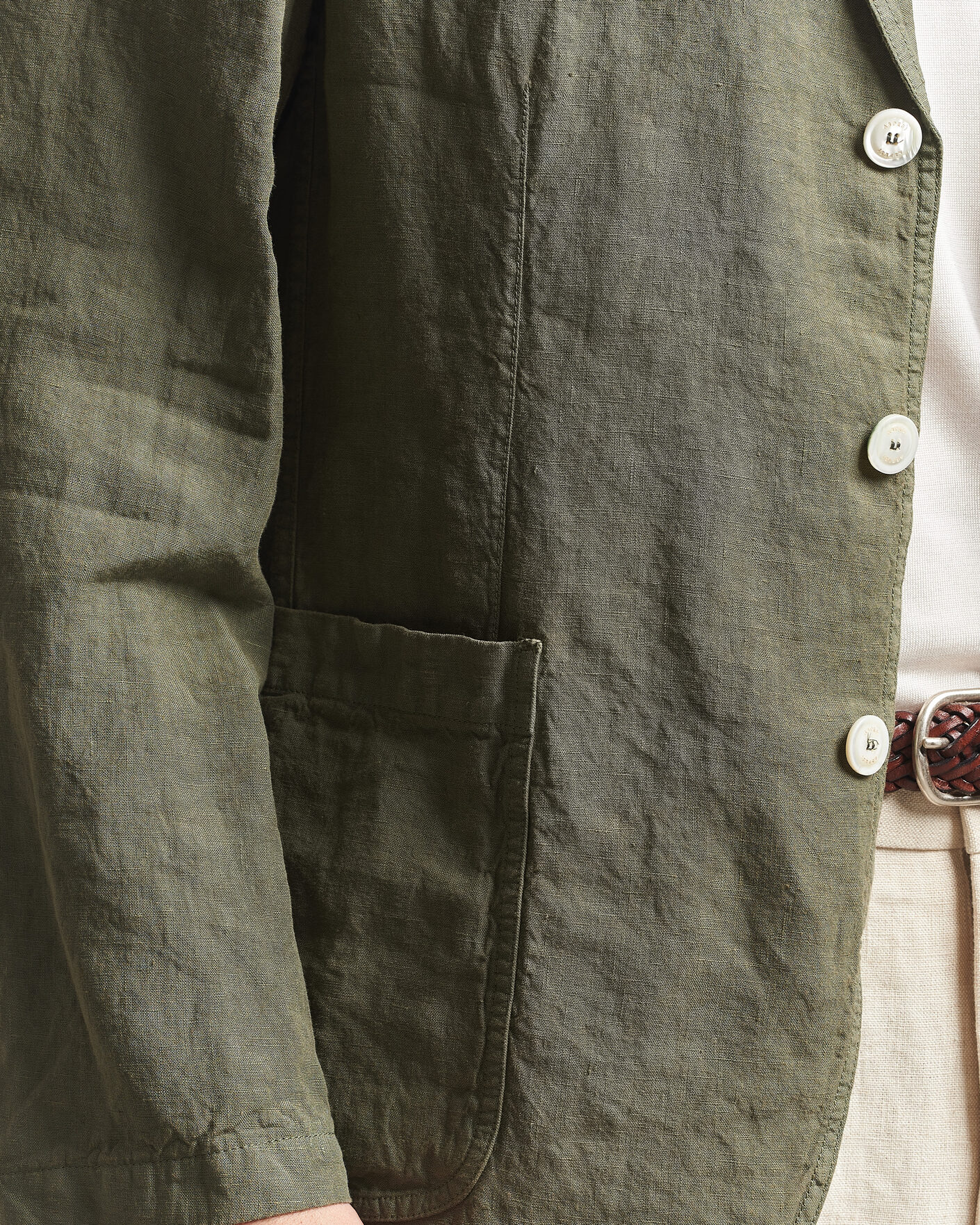 Herr | Kavajer | Aspesi | Samuraki Linen Blazer Military