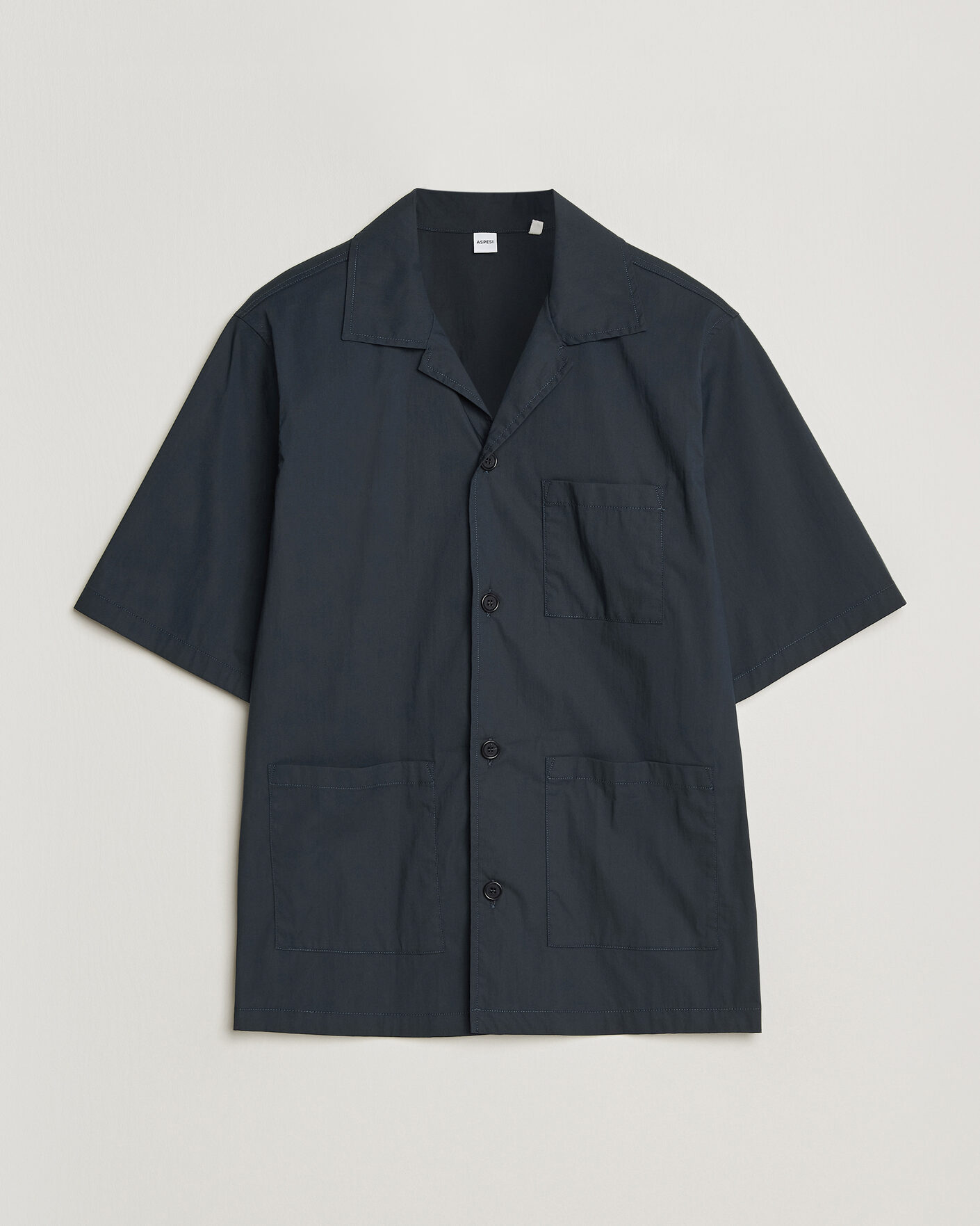 Herr | Skjortor | Aspesi | Ago Short Sleeve Shirt Navy