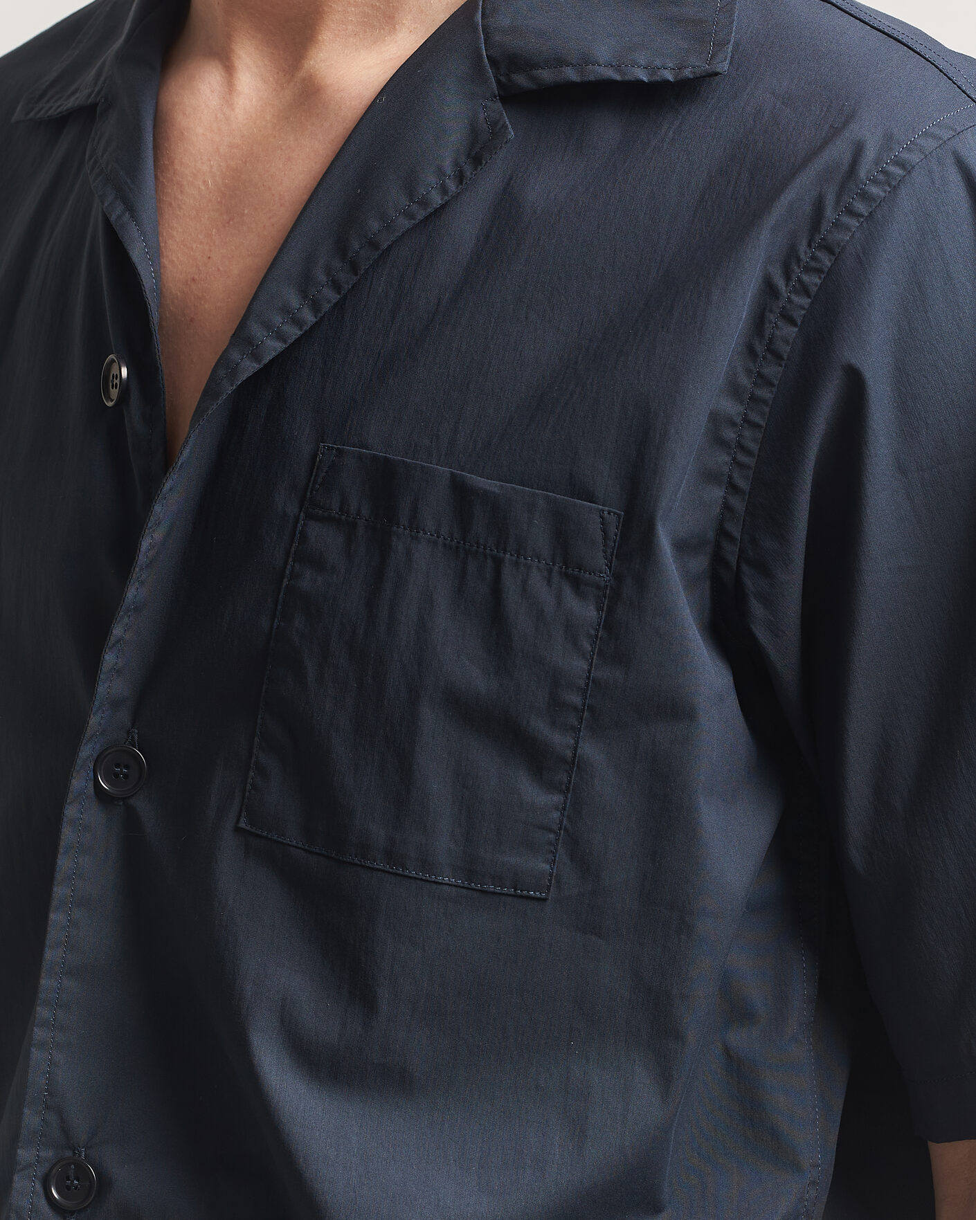 Herr | Skjortor | Aspesi | Ago Short Sleeve Shirt Navy