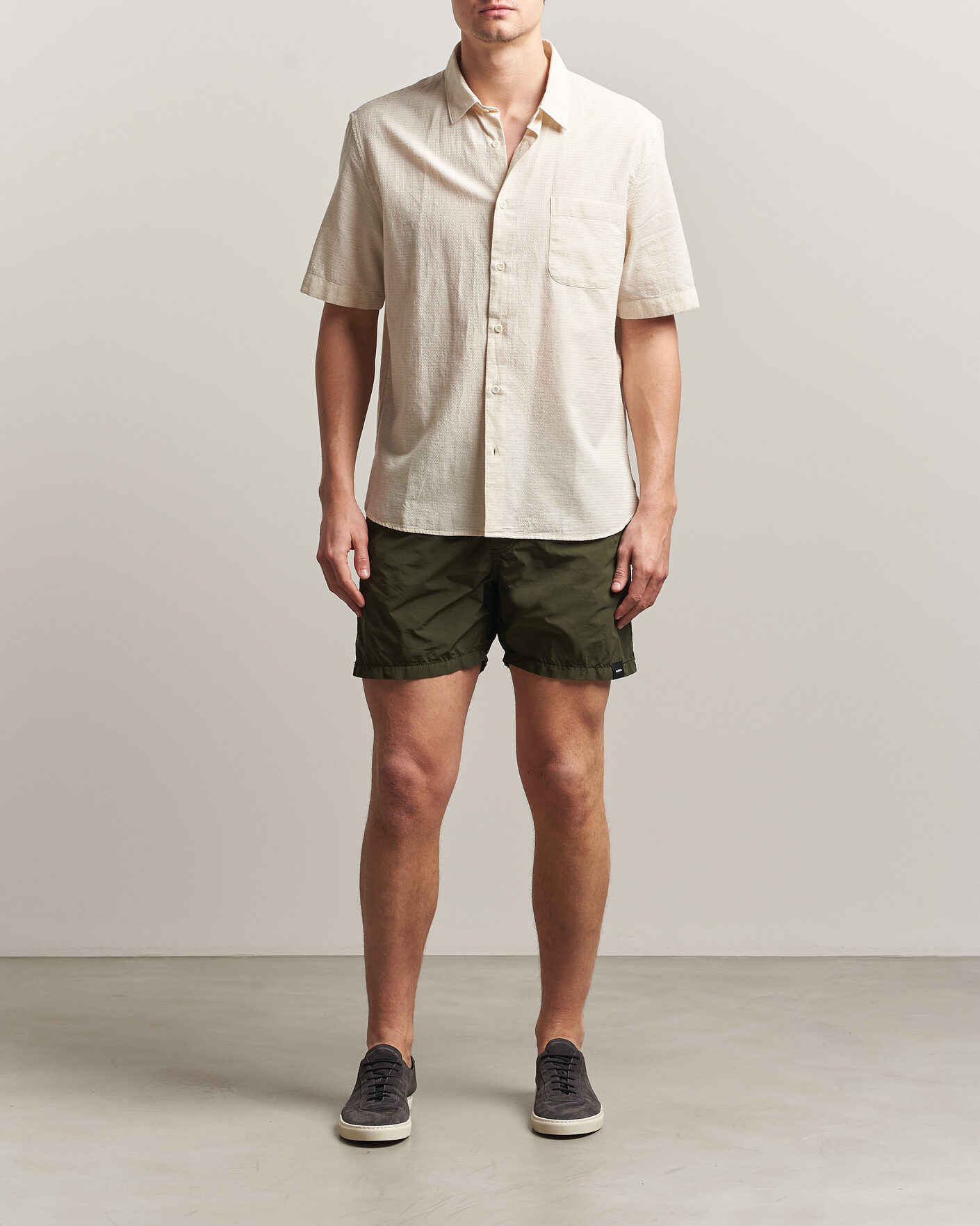Herr | Badbyxor | Aspesi | Caprese Nylon Swim Trunks Military
