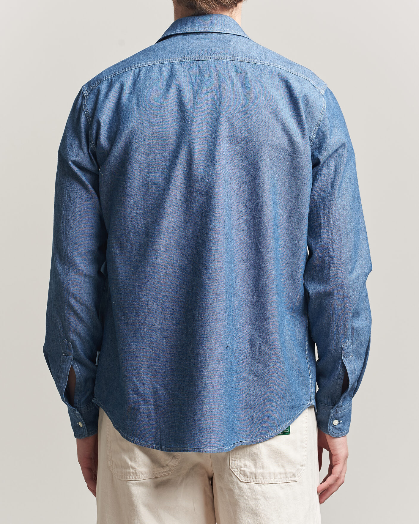 Herr | Skjortor | Aspesi | Chambray Work Shirt Medium Blue