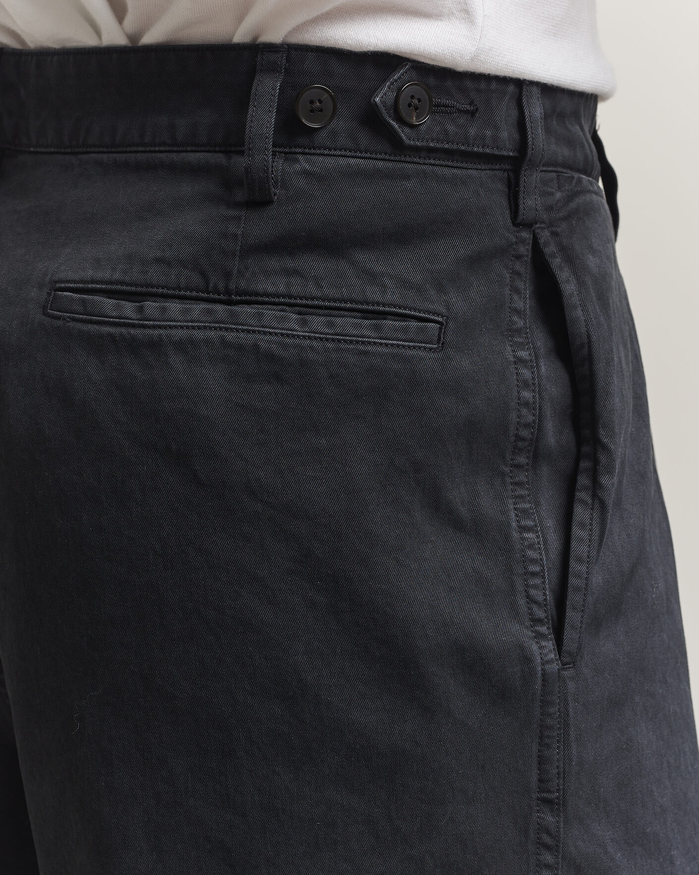 Herr | Byxor | Auralee | Garment Dyed Finx Chinos Black