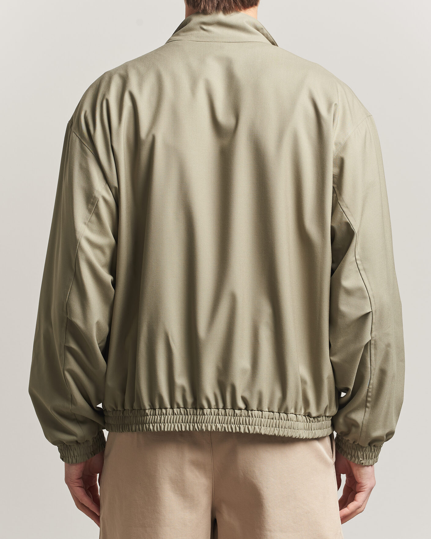 Herr | Jackor | Auralee | Wool Zip Bomber Jacket Light Khaki
