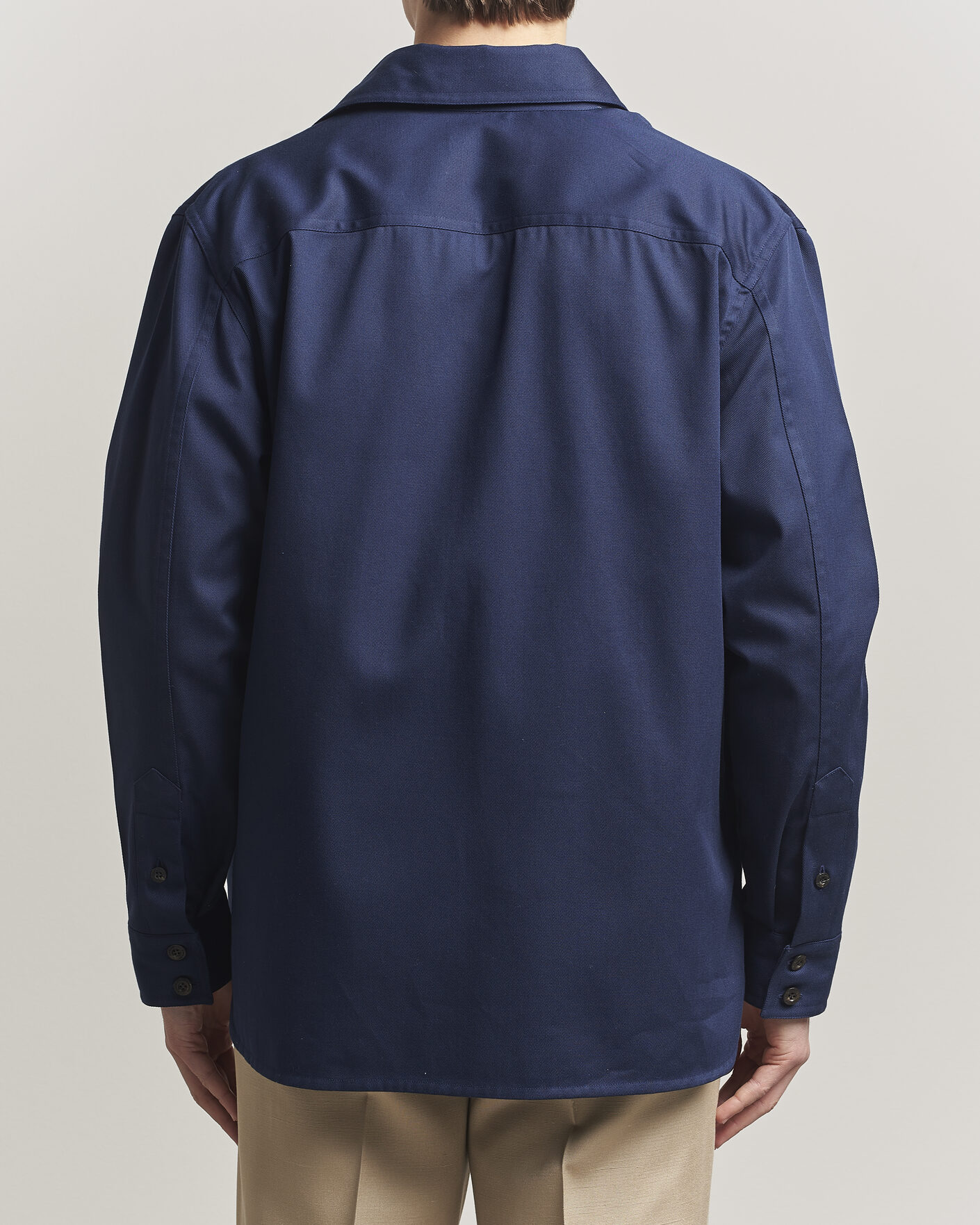Herr | Skjortor | Caruso | Twill Cotton Overshirt Navy