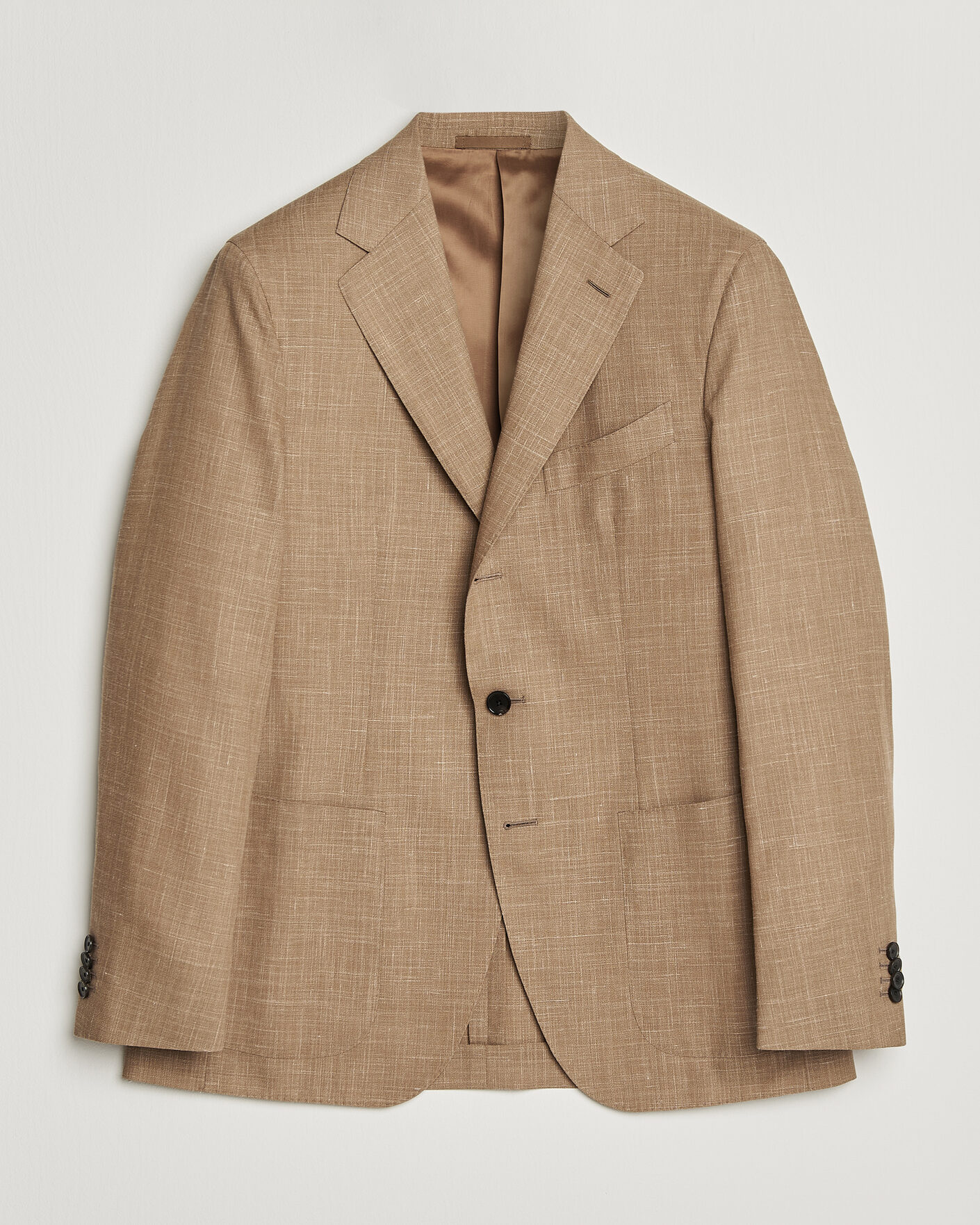 Herr | Kavajer | Caruso | Aida Wool/Silk Blazer Brown