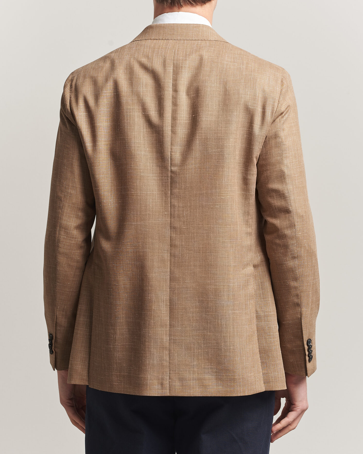 Herr | Kavajer | Caruso | Aida Wool/Silk Blazer Brown