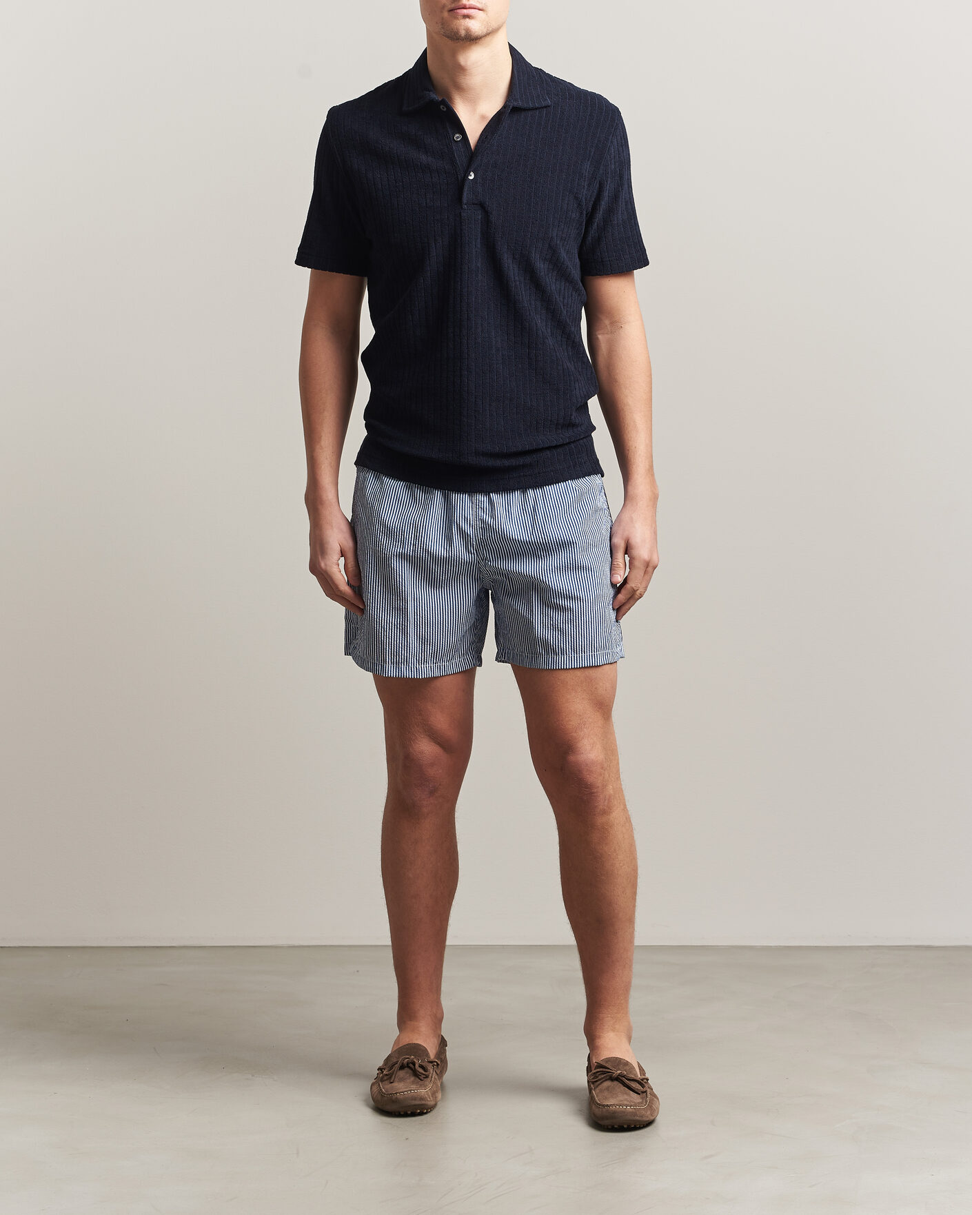 Herr | Badbyxor | Fedeli | Madeira Swim Trunk Blue Stripes