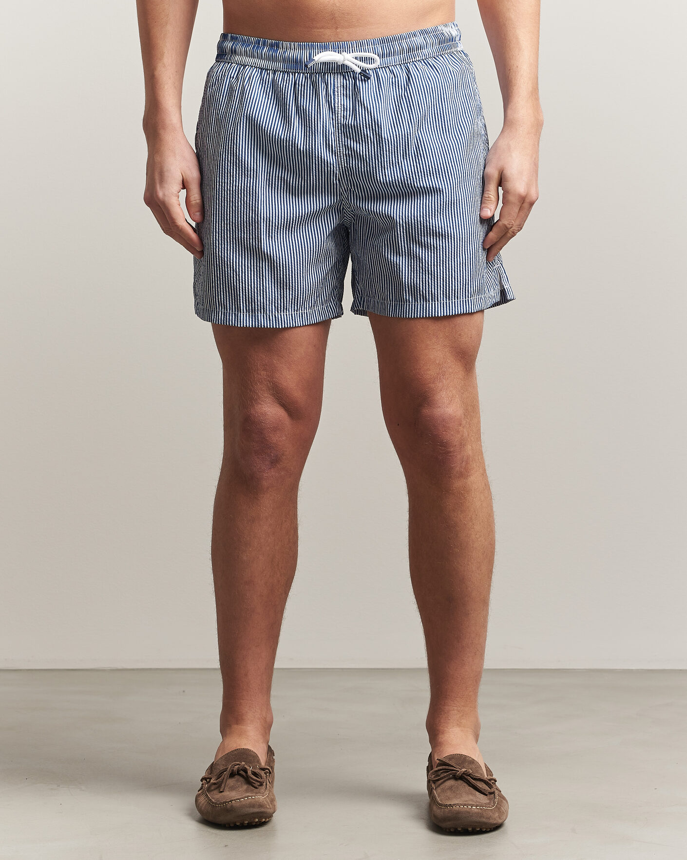 Herr | Badbyxor | Fedeli | Madeira Swim Trunk Blue Stripes