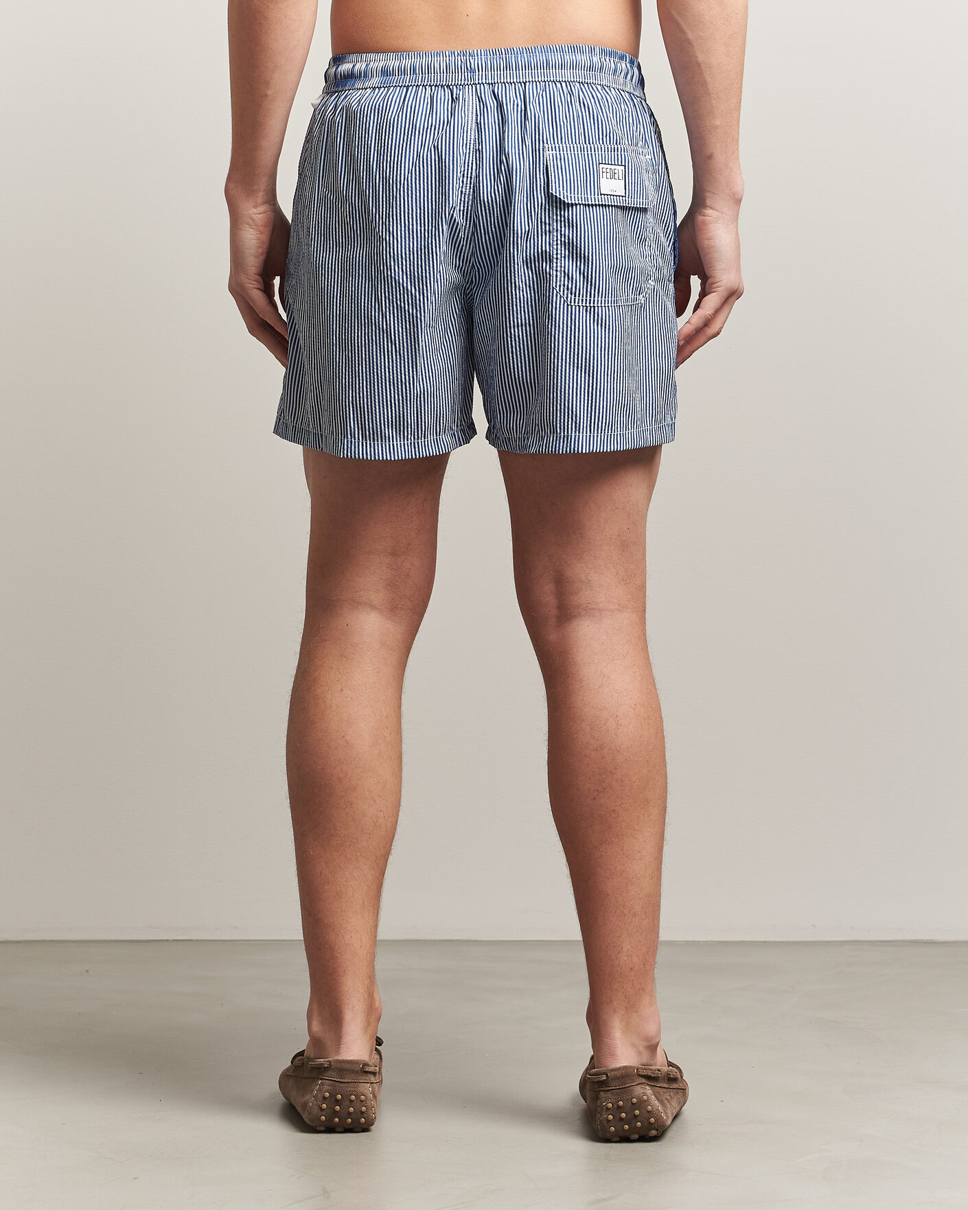 Herr | Badbyxor | Fedeli | Madeira Swim Trunk Blue Stripes