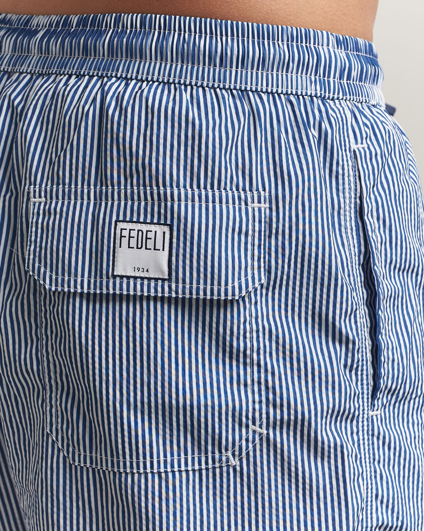 Herr | Badbyxor | Fedeli | Madeira Swim Trunk Blue Stripes