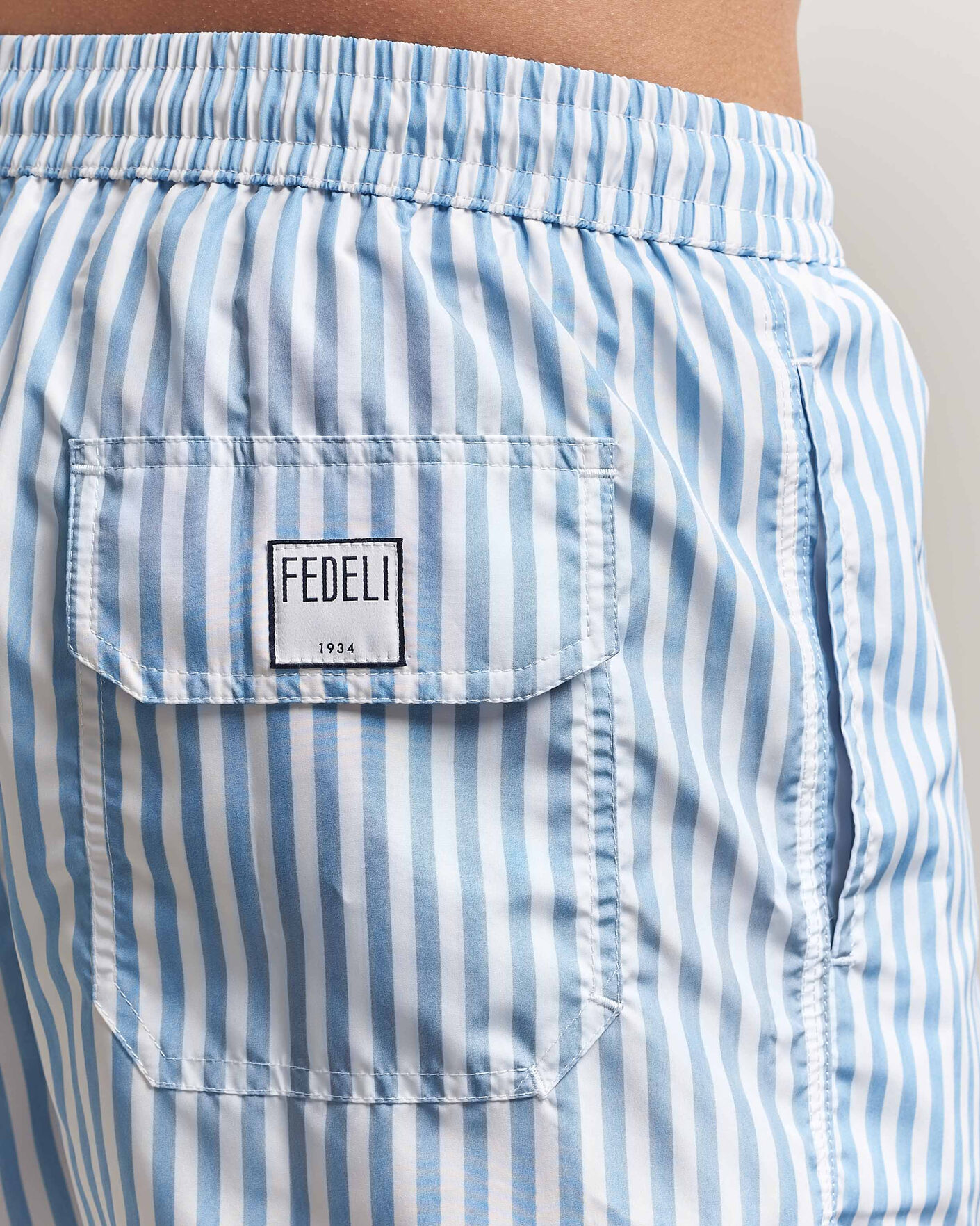 Herr | Badbyxor | Fedeli | Madeira Swim Trunk Wide Blue Stripes