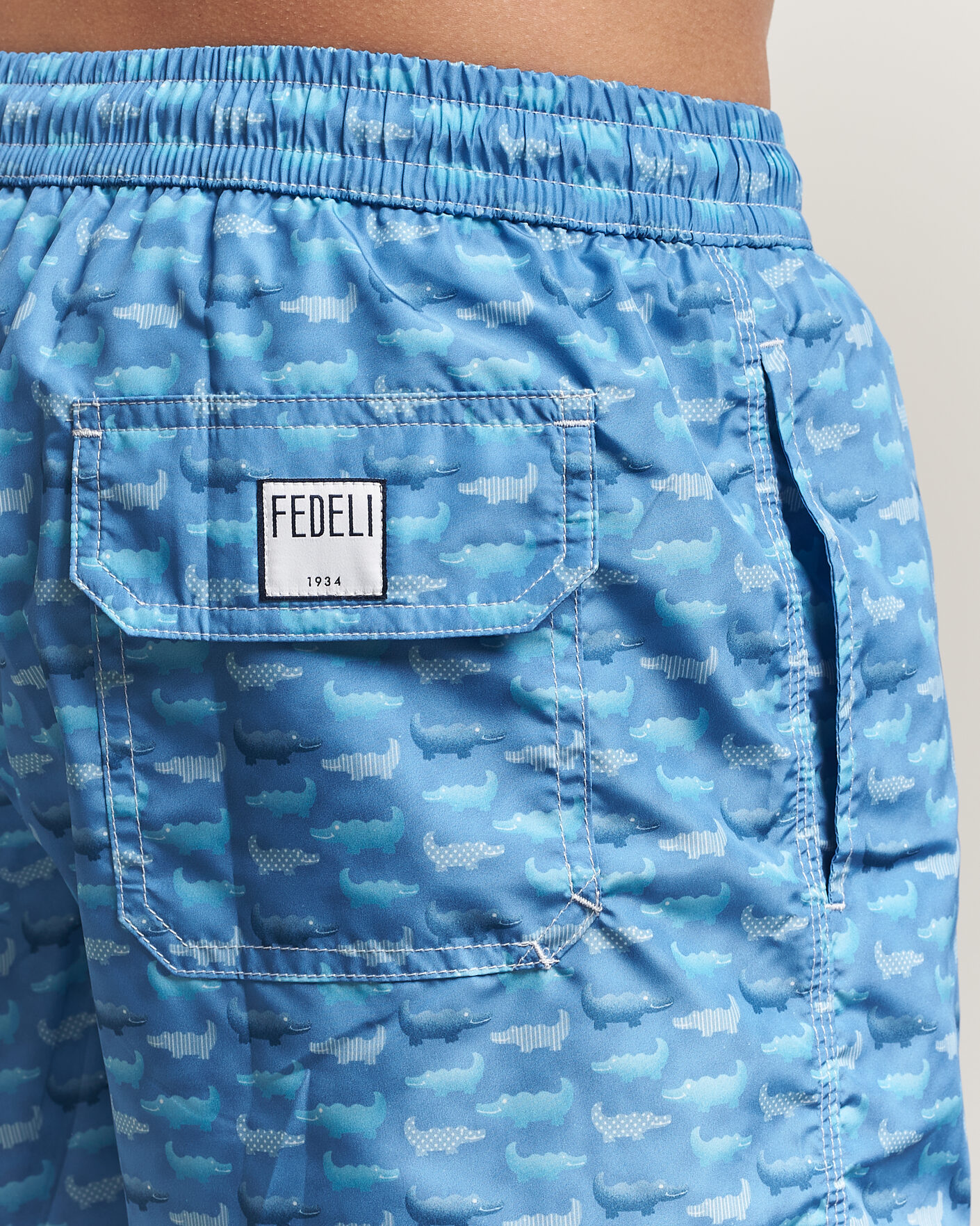 Herr | Badbyxor | Fedeli | Madeira Swim Trunk Blue Crocs