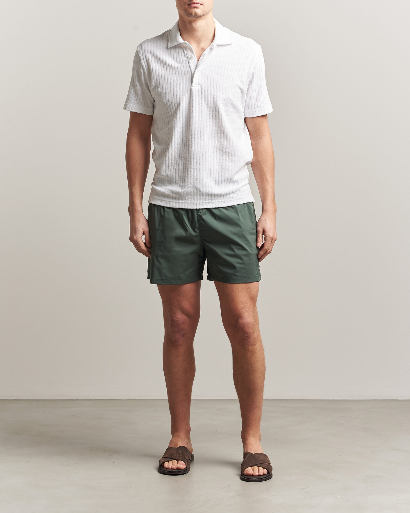 Herr | Pikéer | Fedeli | Rib Terry Polo White