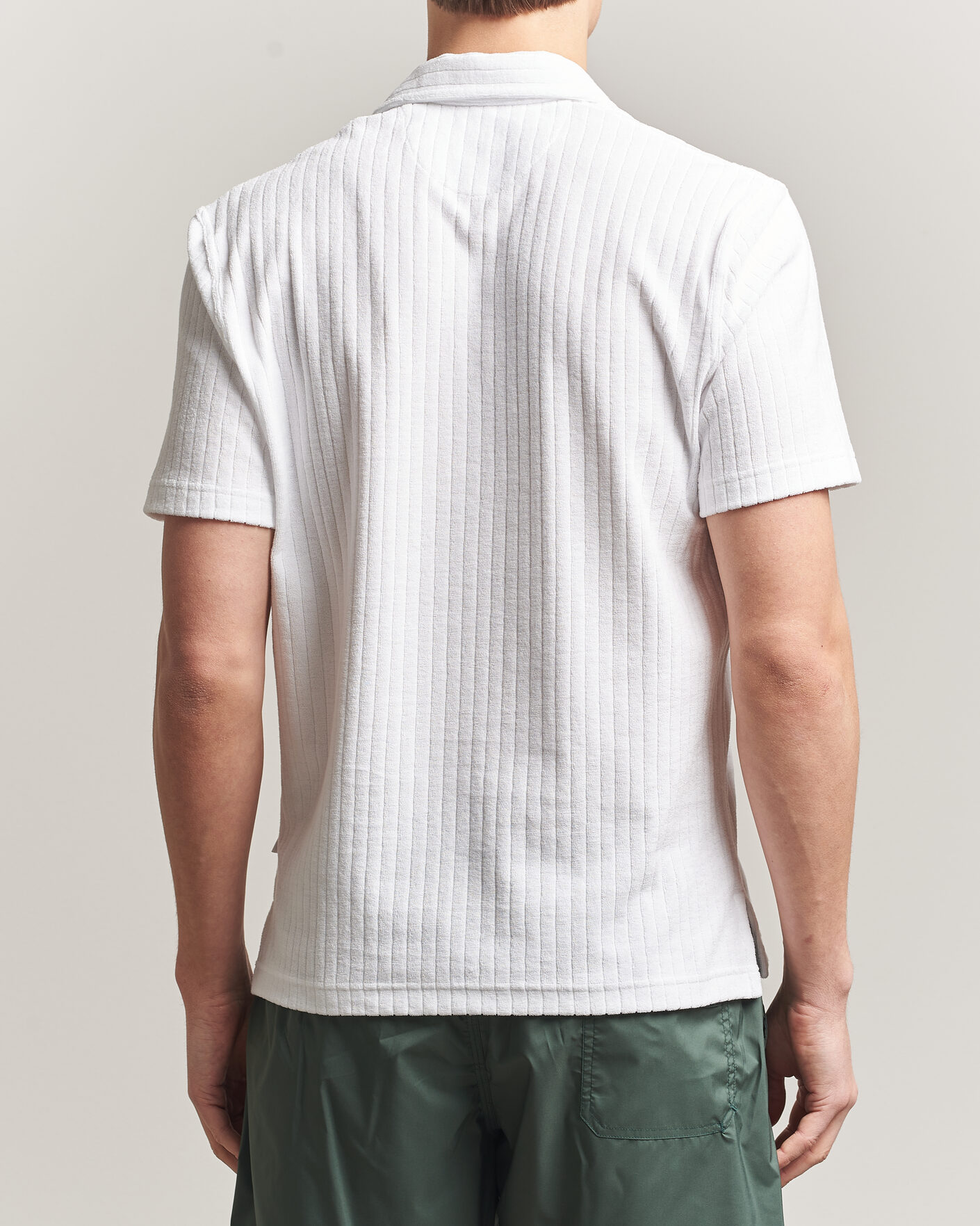 Herr | Pikéer | Fedeli | Rib Terry Polo White