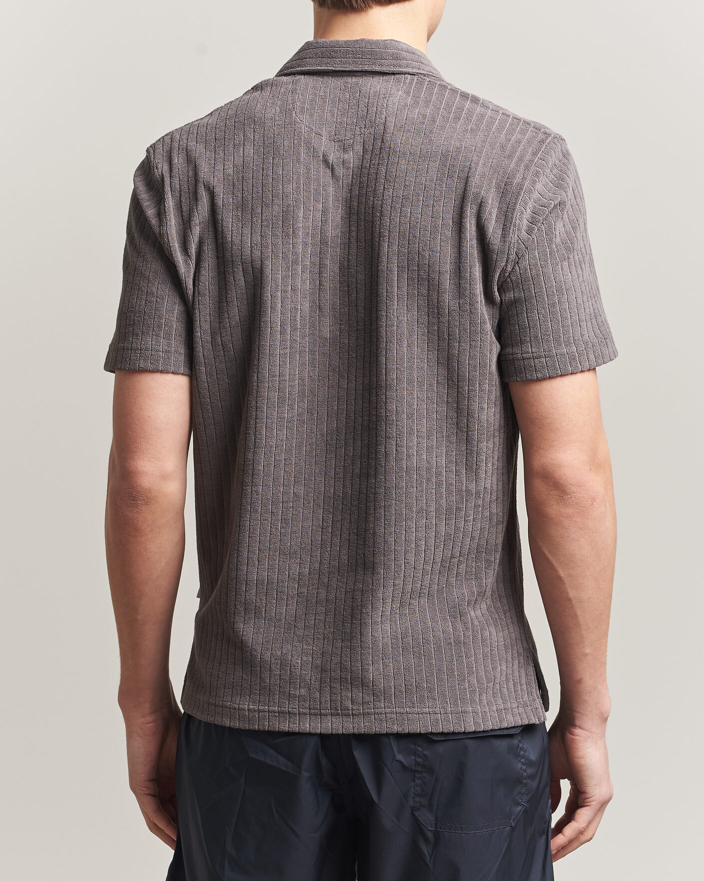 Herr | Pikéer | Fedeli | Rib Terry Polo Taupe