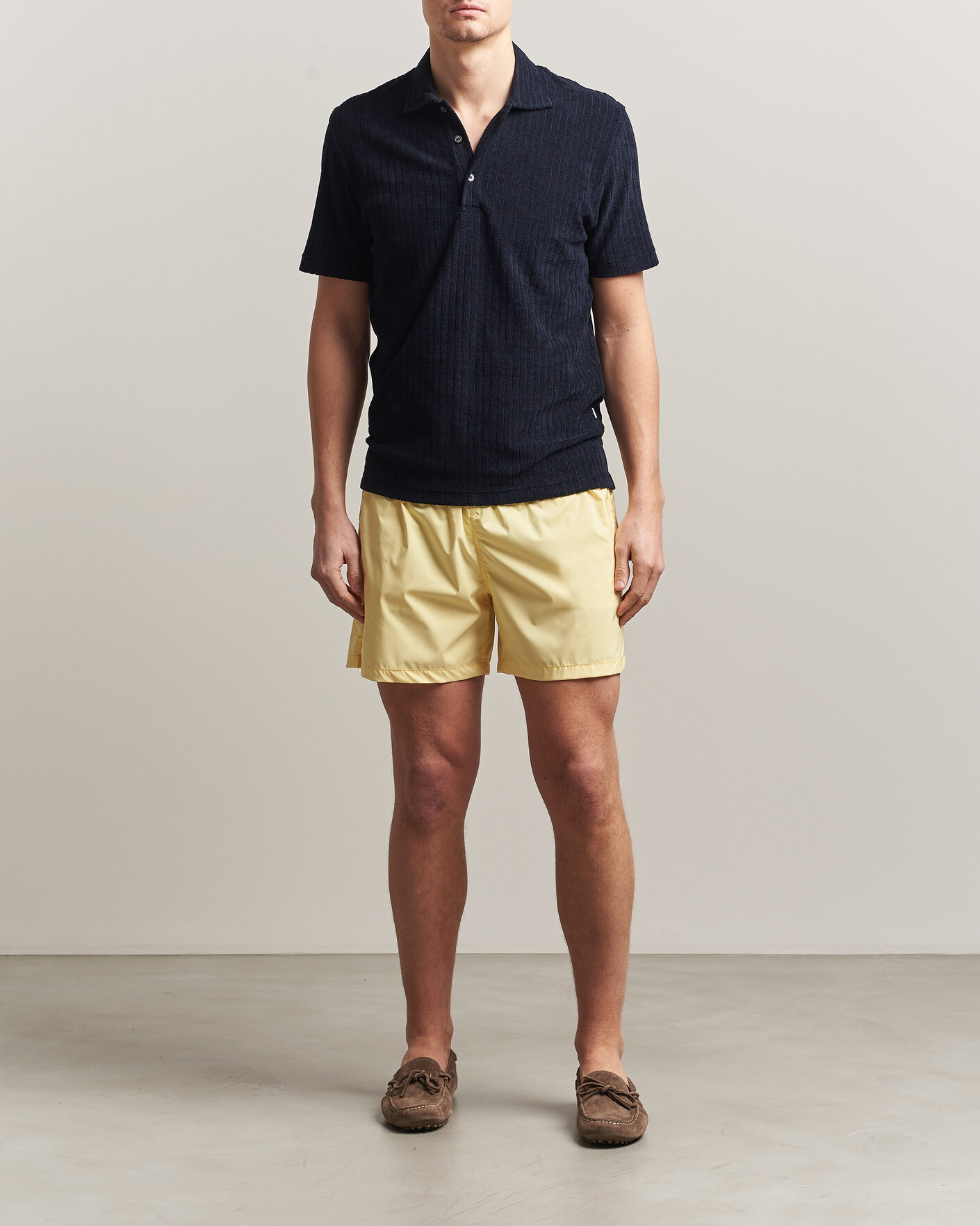 Herr | Pikéer | Fedeli | Rib Terry Polo Navy