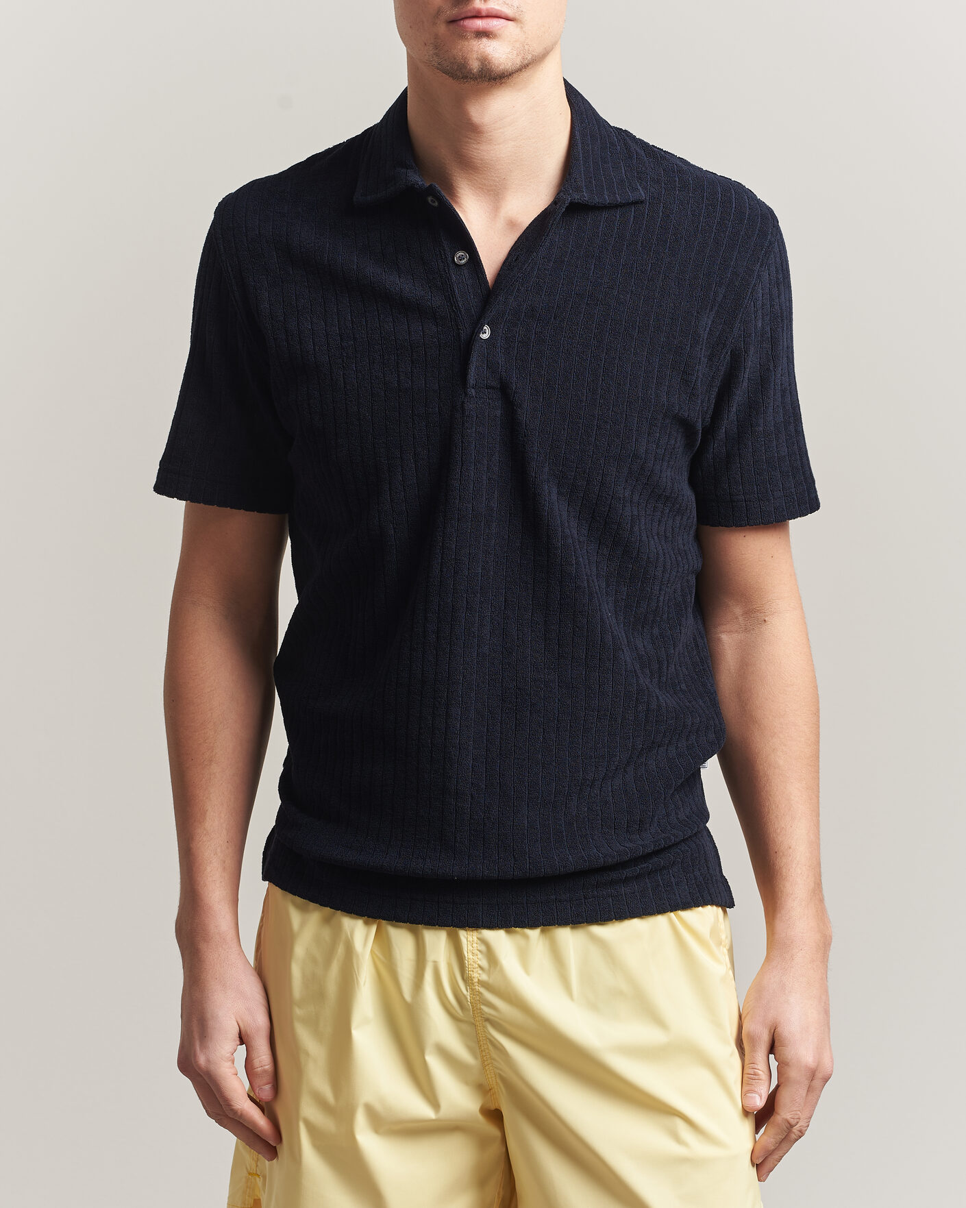 Herr | Pikéer | Fedeli | Rib Terry Polo Navy