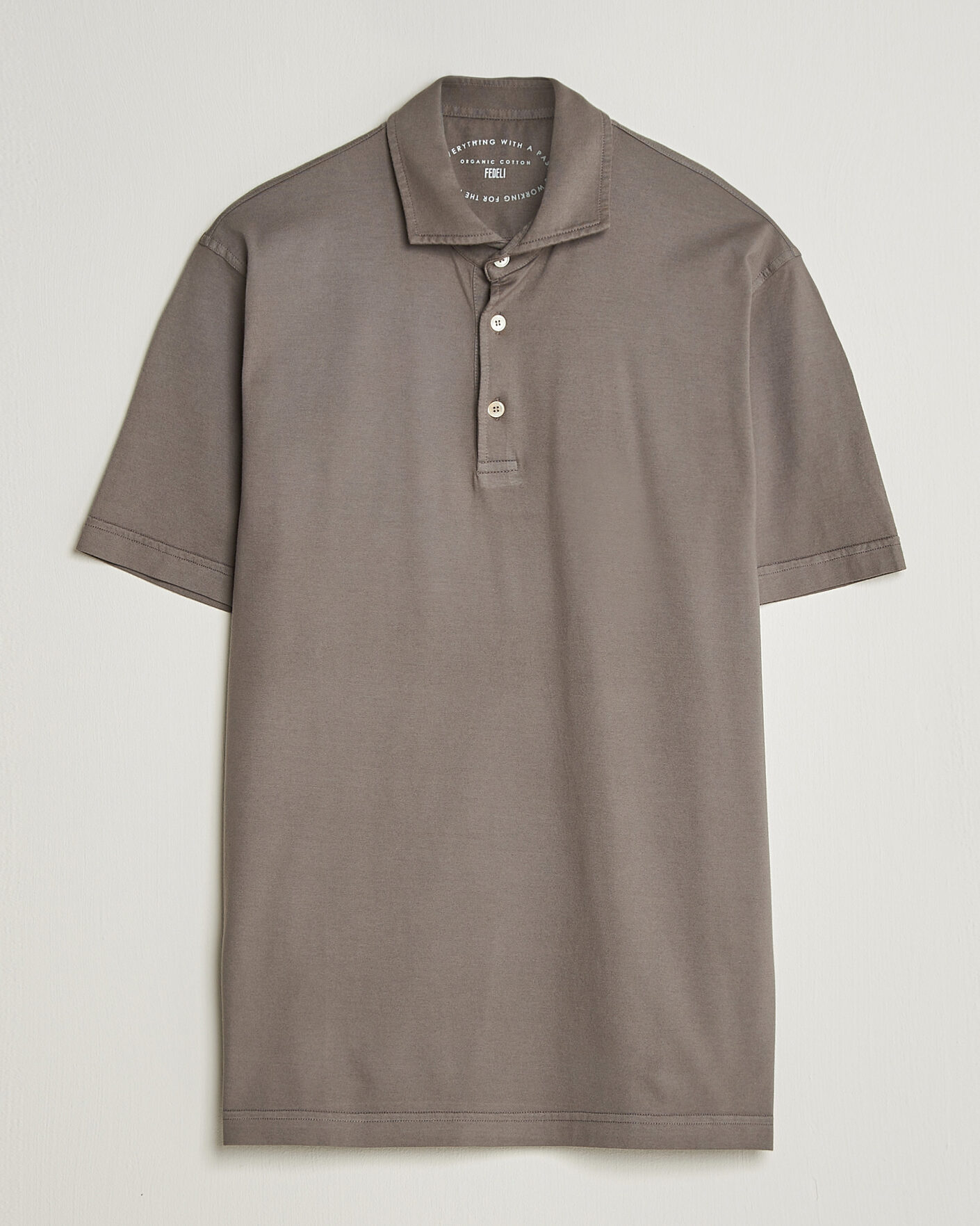 Herr | Pikéer | Fedeli | Zero Organic Cotton Polo Taupe